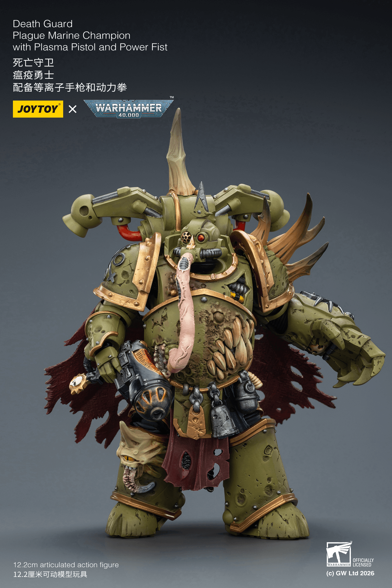 Joytoy: Death Guard Plague Marine Champion with Plasma Pistol and Power Fist