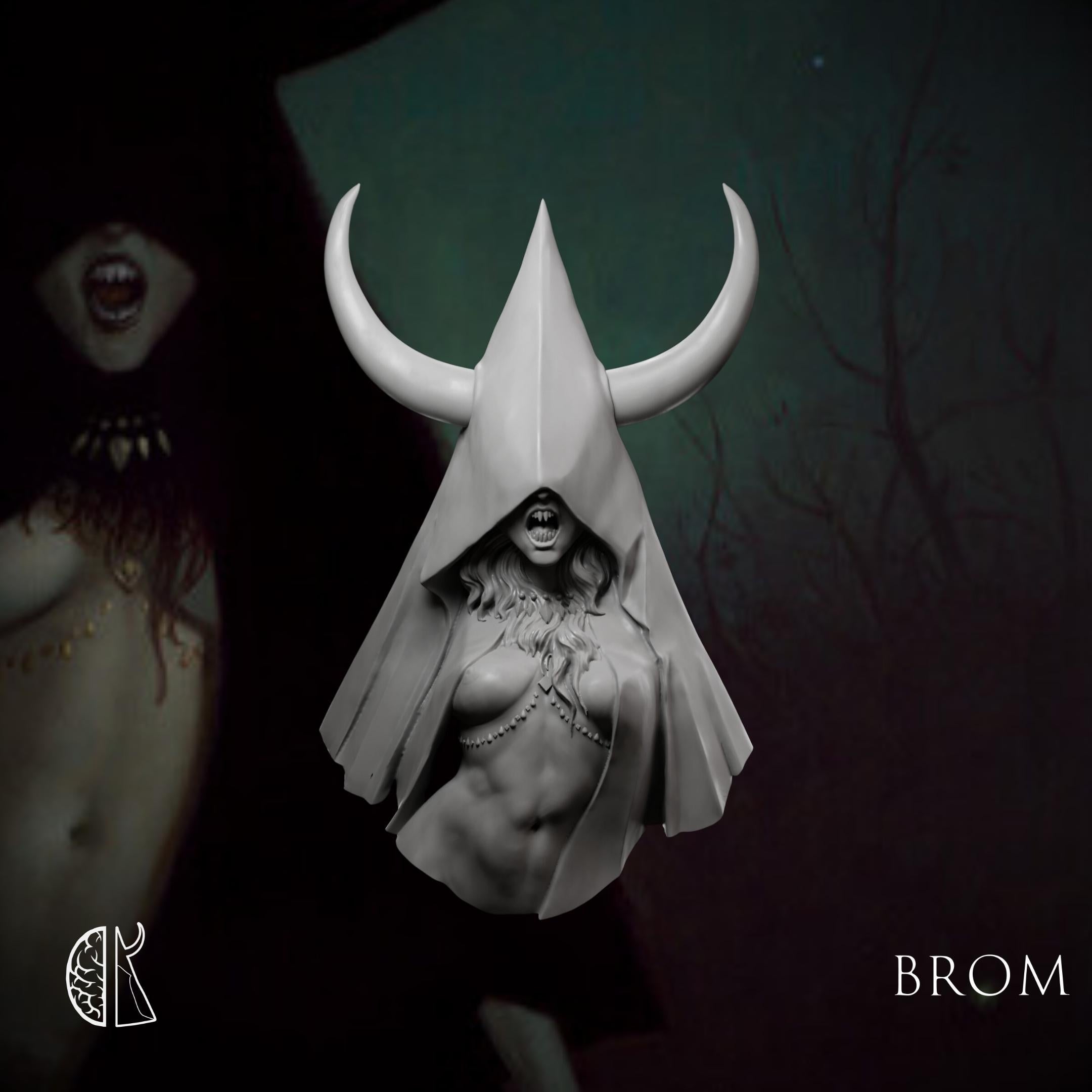 BROM: Witchhorn Academic Bust