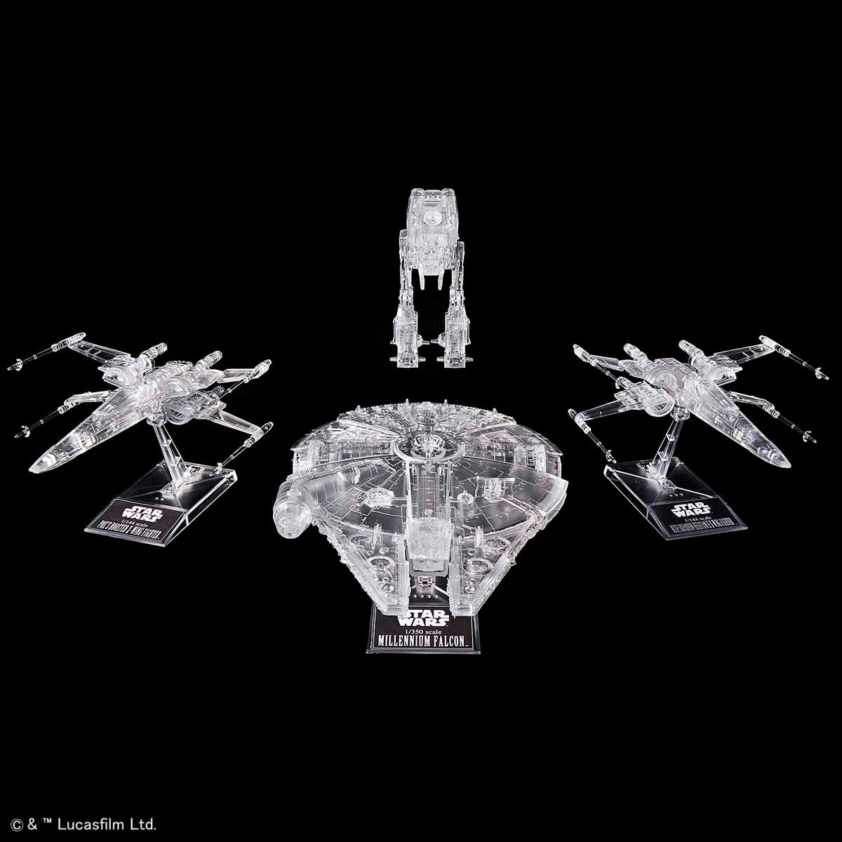 Star Wars: 1/144 & 1/350 & 1/540 Star Wars: The Last Jedi Clear Vehicle Set