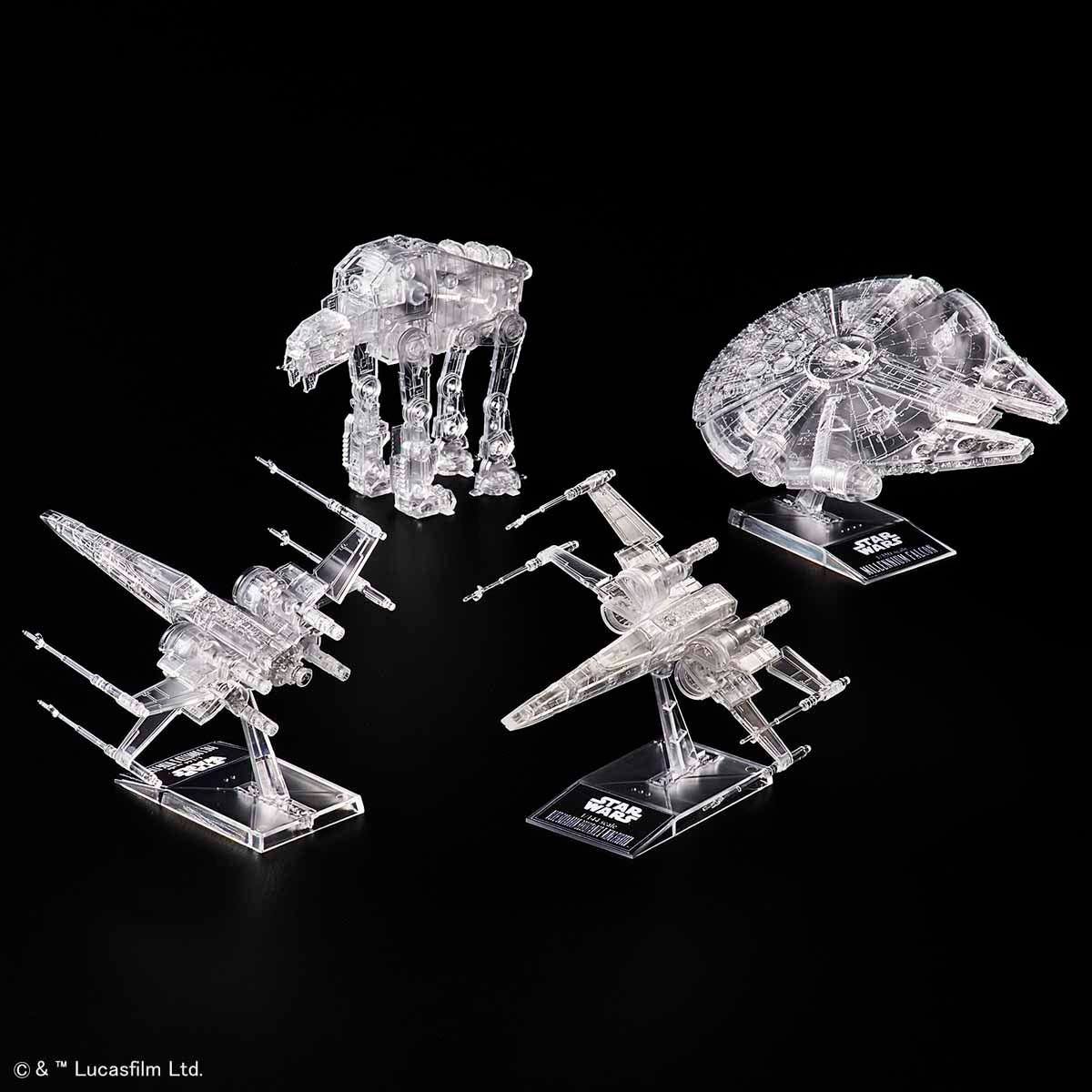 Star Wars: 1/144 & 1/350 & 1/540 Star Wars: The Last Jedi Clear Vehicle Set