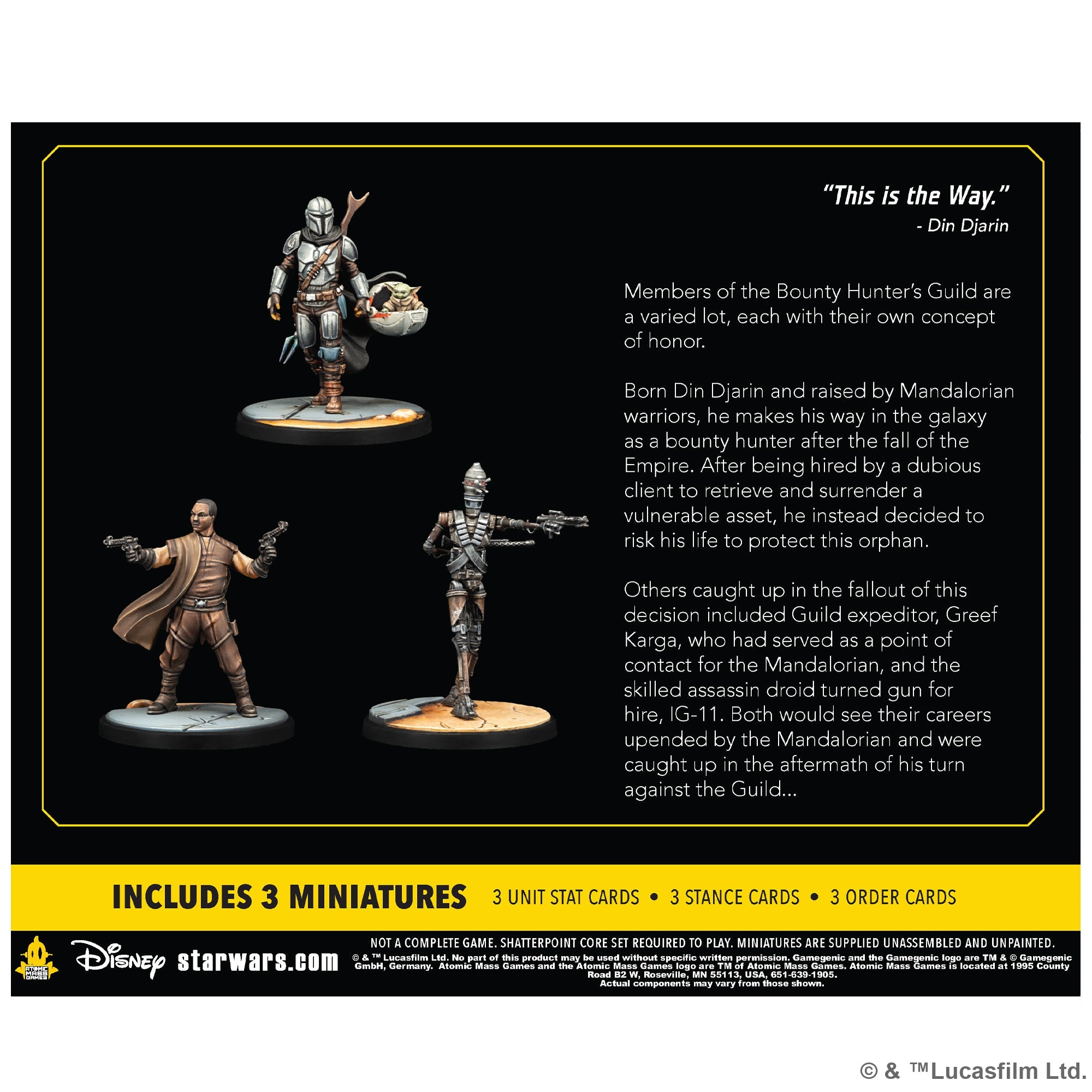 Star Wars Shatterpoint: Certified Guild, The Mandalorian Squad Pack