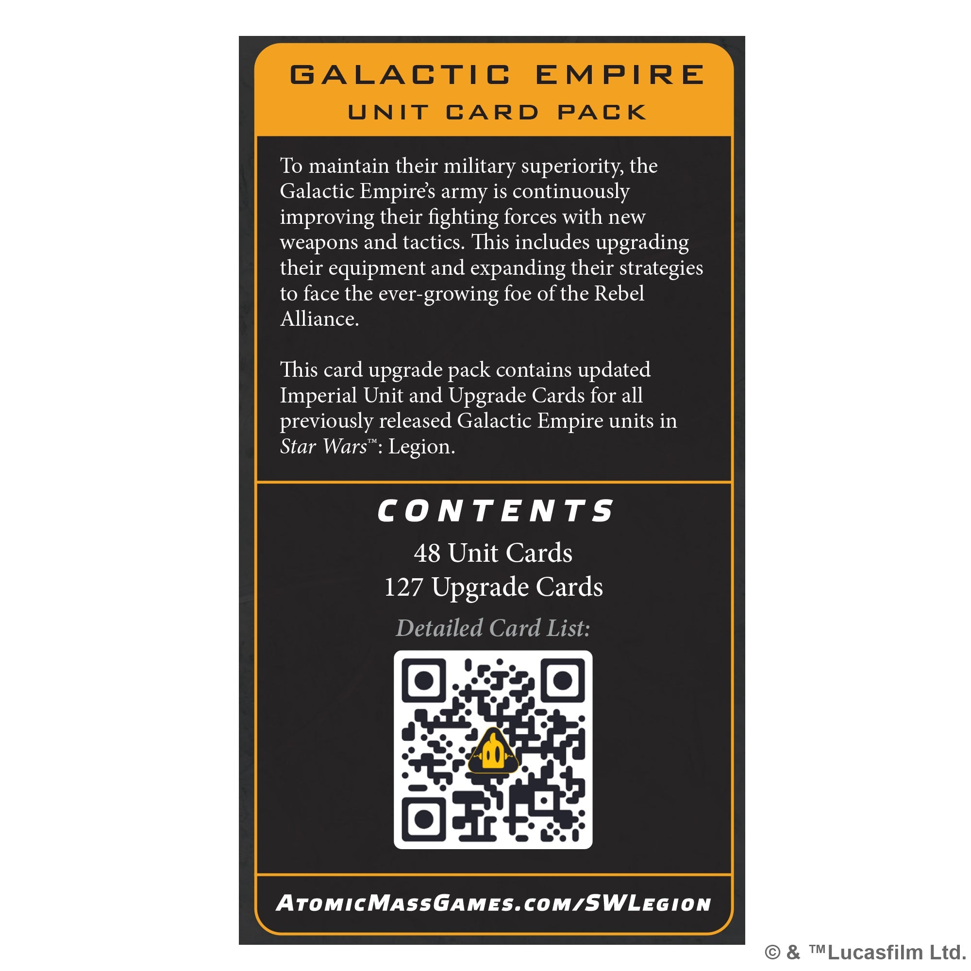 Star Wars Legion: Galactic Empire Unit Card Pack