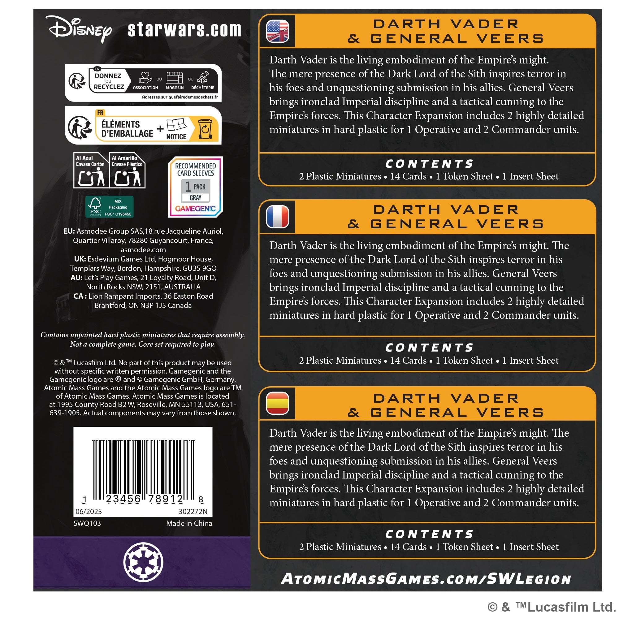 Galactic Empire: Darth Vader & General Veers Character Expansion