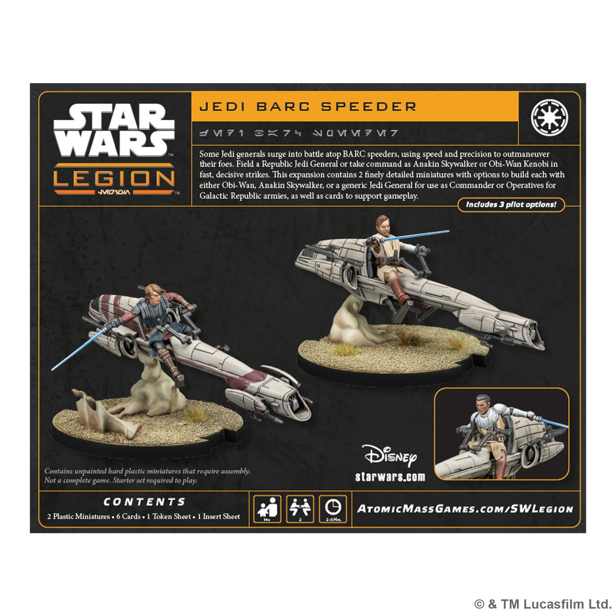 Galactic Republic: Jedi General on BARC Speeder
