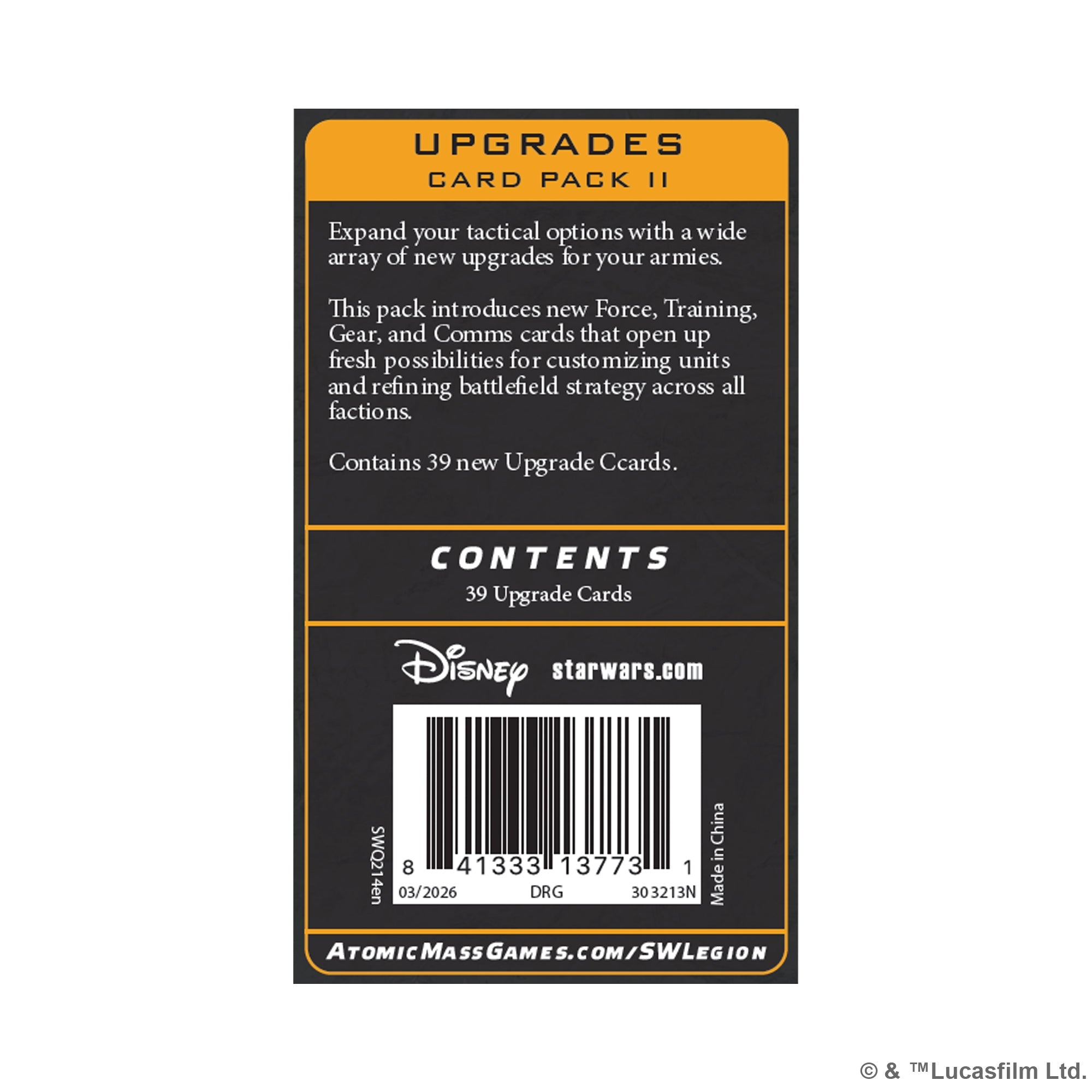 Star Wars Legion: Upgrades Card Pack 2