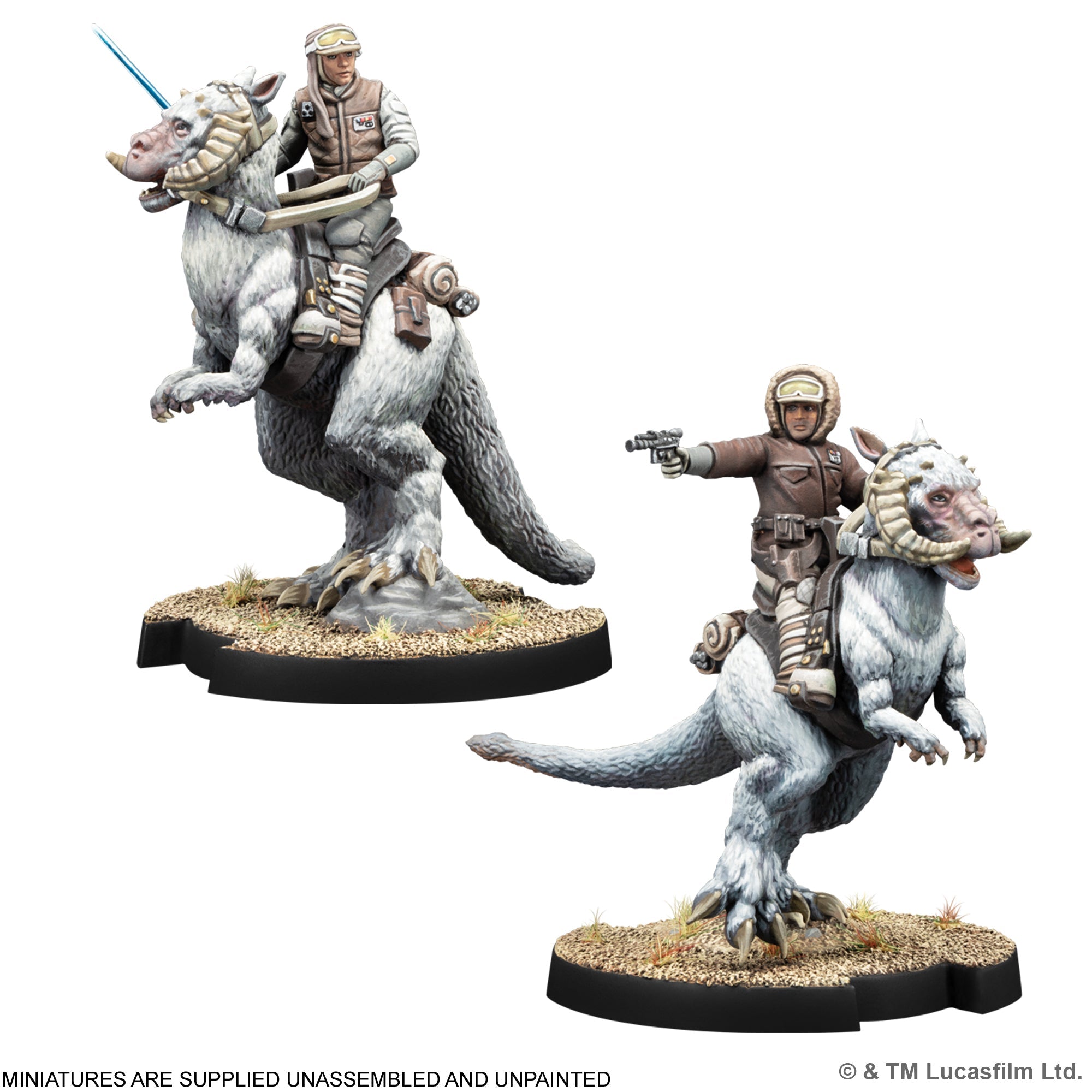 Rebel Alliance: Captain Solo & Commander Skywalker on Tauntauns