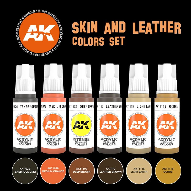 AK11613: Skin and Leather Paint Set