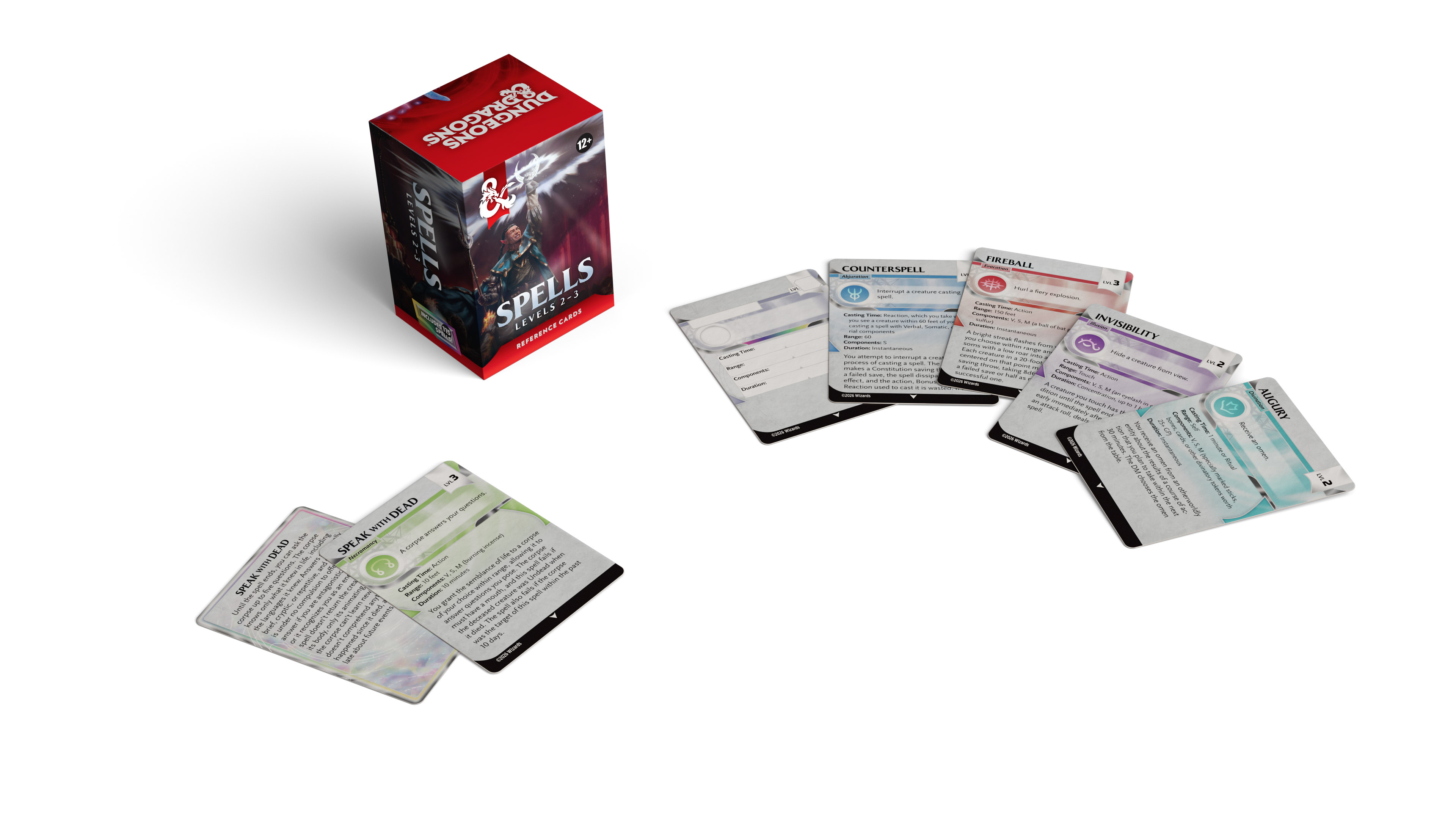 D&D: Spell Reference Cards: Levels 2–3