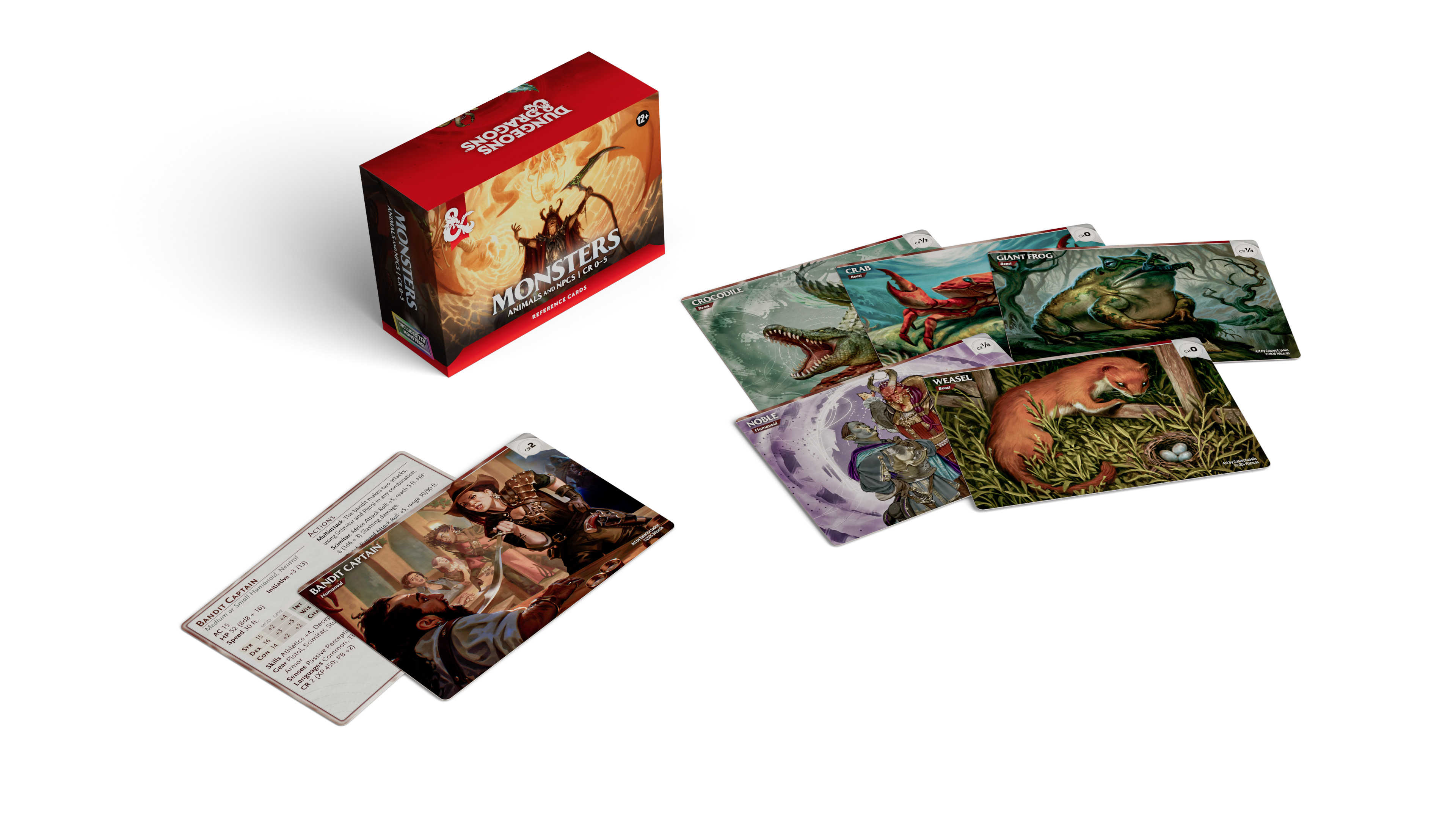 D&D: Monster Reference Cards: Animals and NPCs