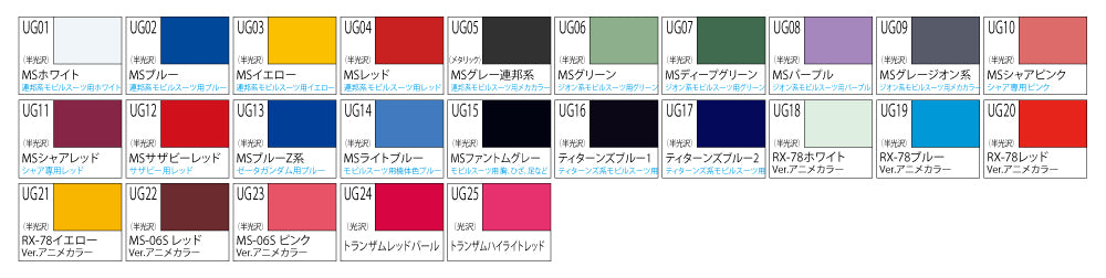 Mr. Color Gundam Color (UG01-UG25)