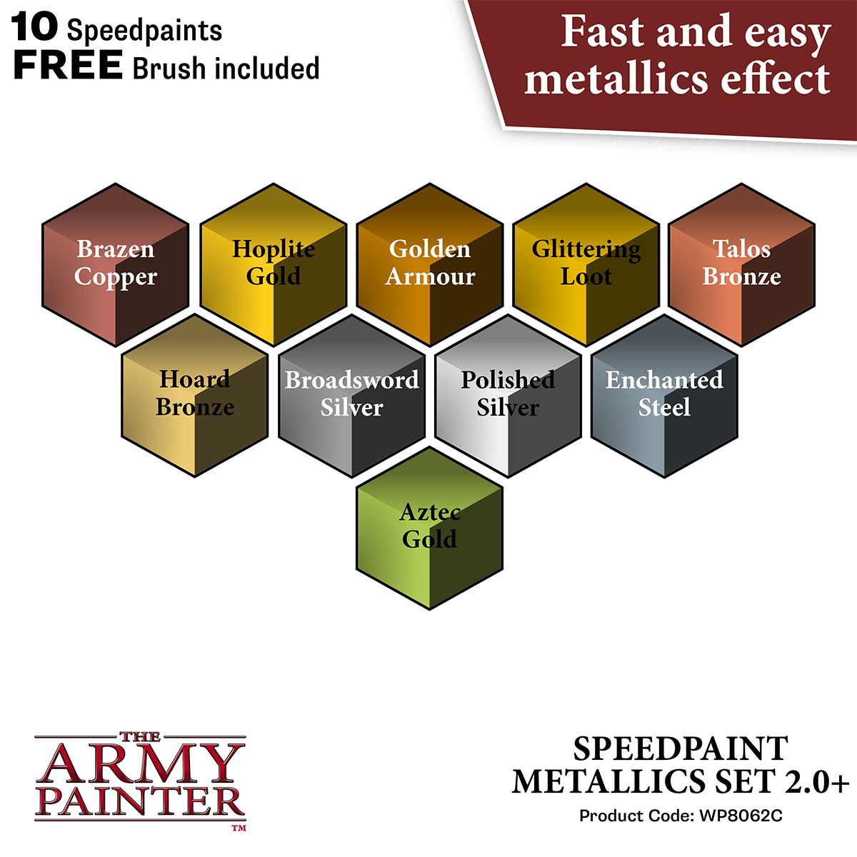 Army Painter Speedpaint Metallic Set 2.0