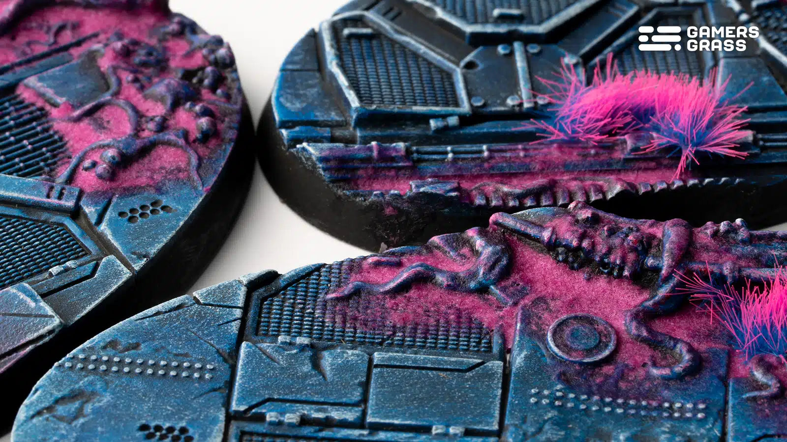 Gamers Grass: Battle Ready Bases - Alien Infestation - Oval 75mm (x3)