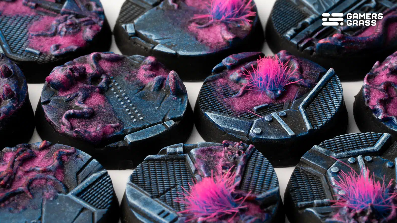 Gamers Grass: Battle Ready Bases - Alien Infestation - Round 25mm (x10)