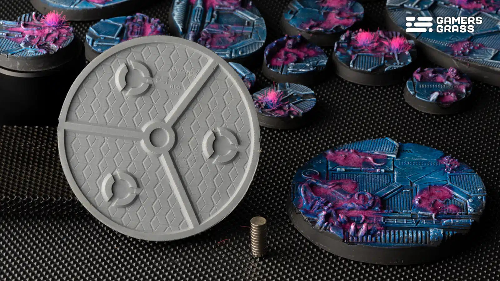 Gamers Grass: Battle Ready Bases - Alien Infestation - Round 60mm (x2)