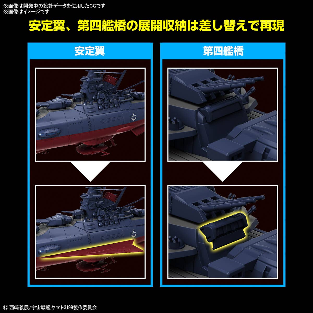 Bandai: 1/1000 Space Battleship Yamato 3199 (3rd Refurbished Version: Commemorative Paint for Participation Medal Ceremony)