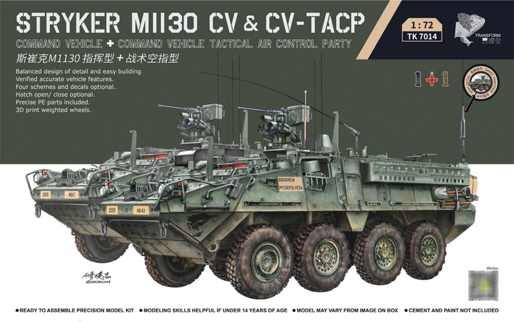 Border Model: 1/72 M1130 Stryker CV & CV-TACP 1 + 1 (2 Models)