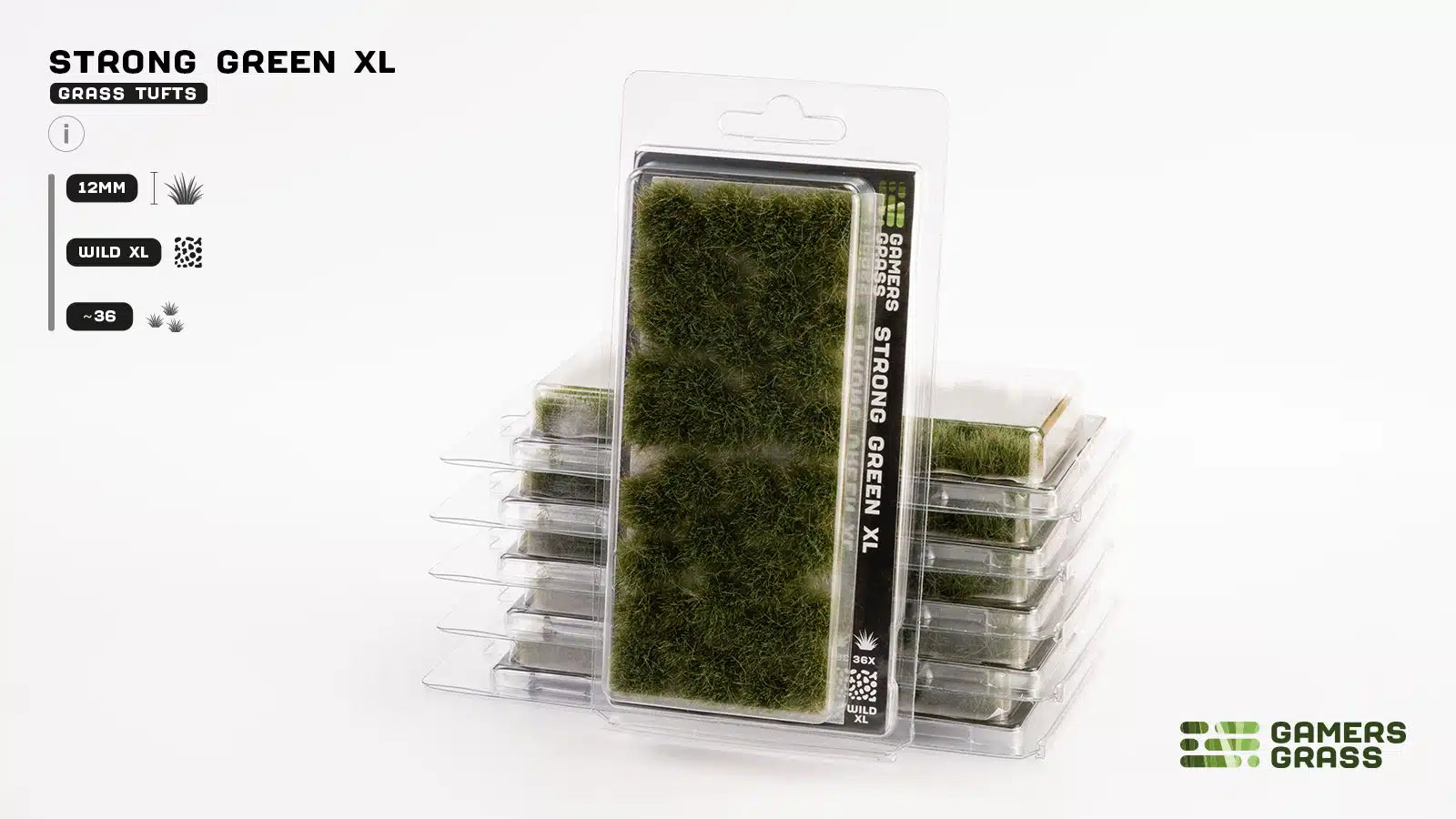 Gamers Grass: Strong Green XL Tufts (12mm)