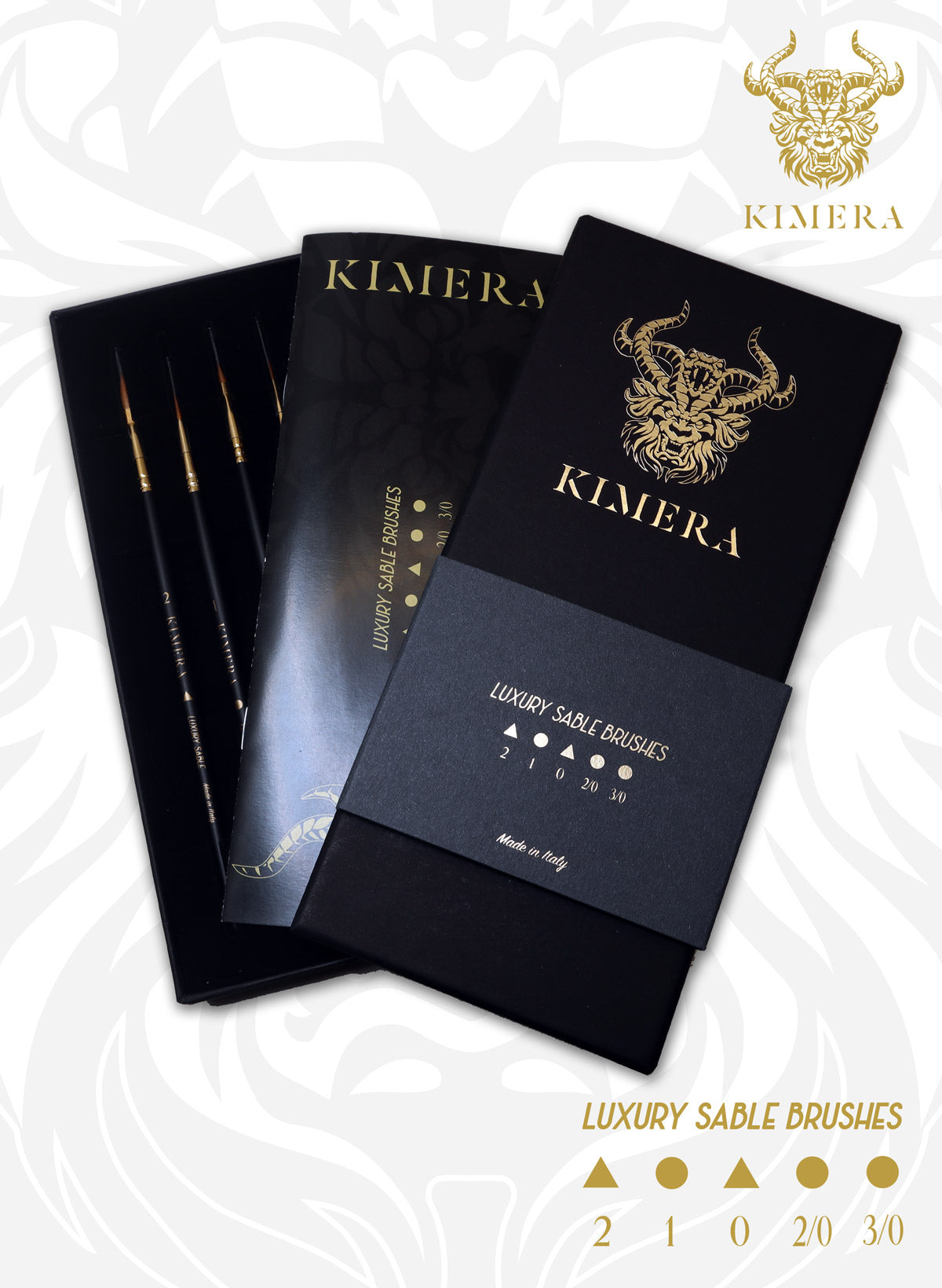 Kimera Brush: Kolinsky Sable 5 Brush Set