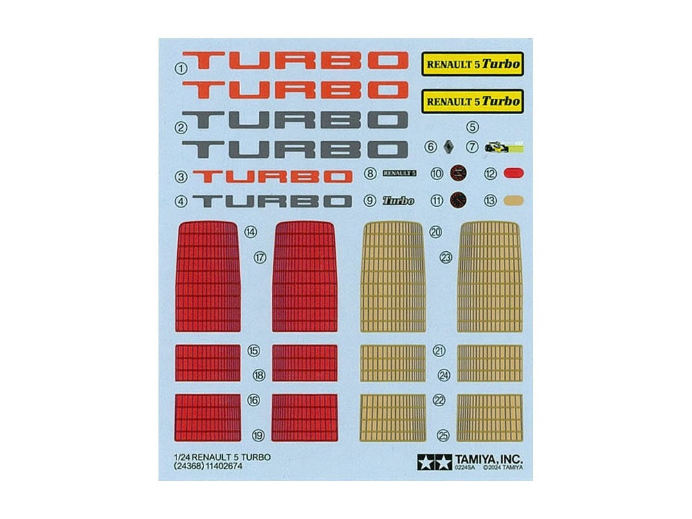 Tamiya: 1/24 Renault 5 Turbo Kit