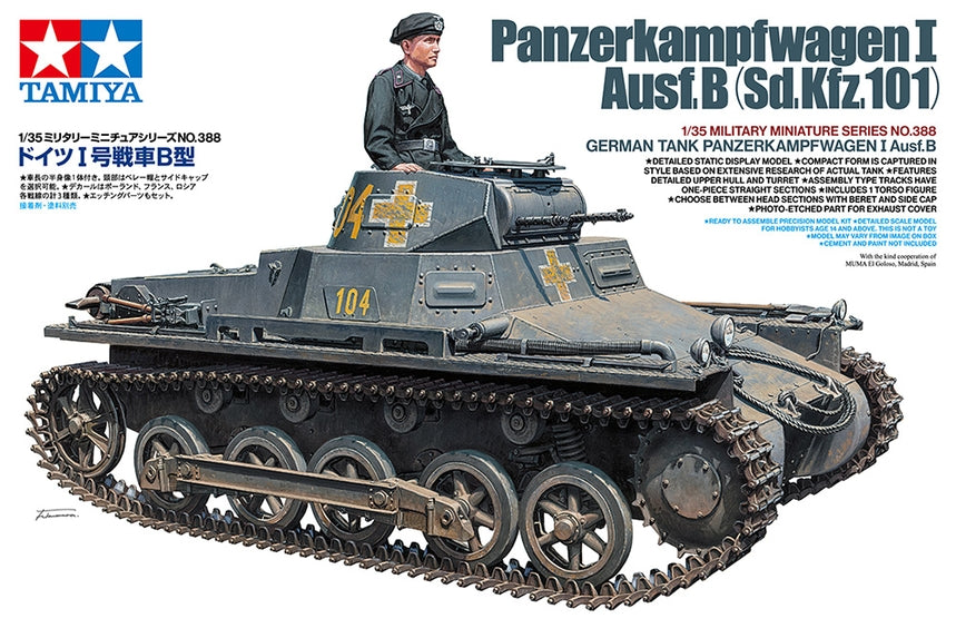 Tamiya: 1/35 German Tank Panzerkampfwagen I Ausf.B