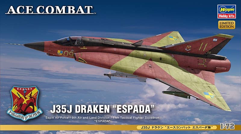 Hasegawa [SP340] 1:72 J35J Draken "Ace Combat Espada Squadron"