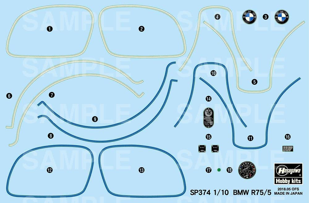 Hasegawa [SP374] 1/10 BMW R75/5