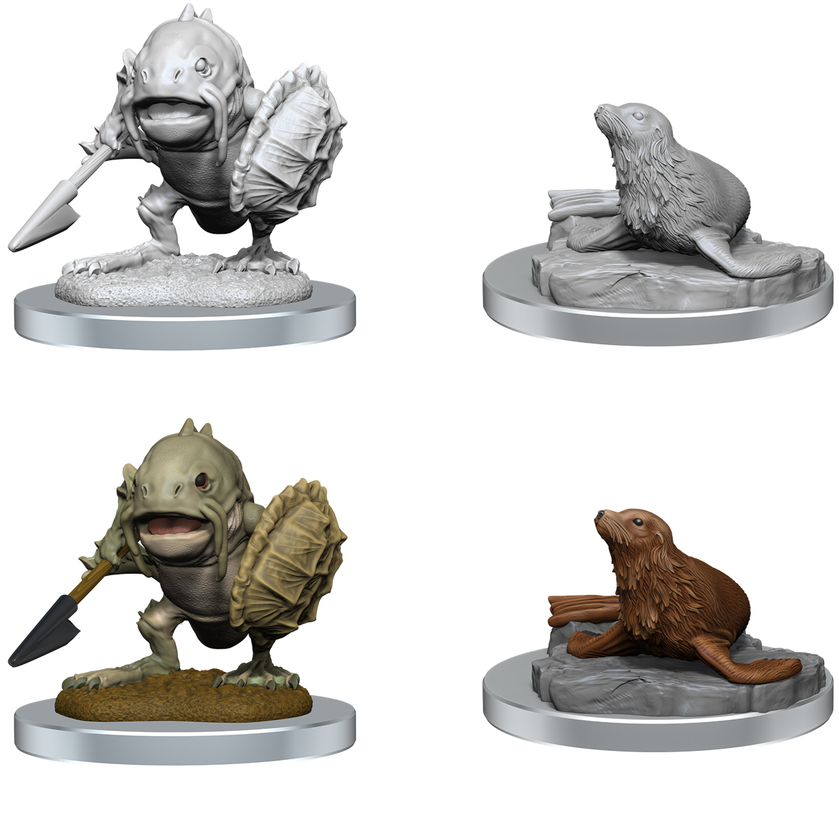 D&D Nolzur's Marvelous Miniatures: Locathah and Seal