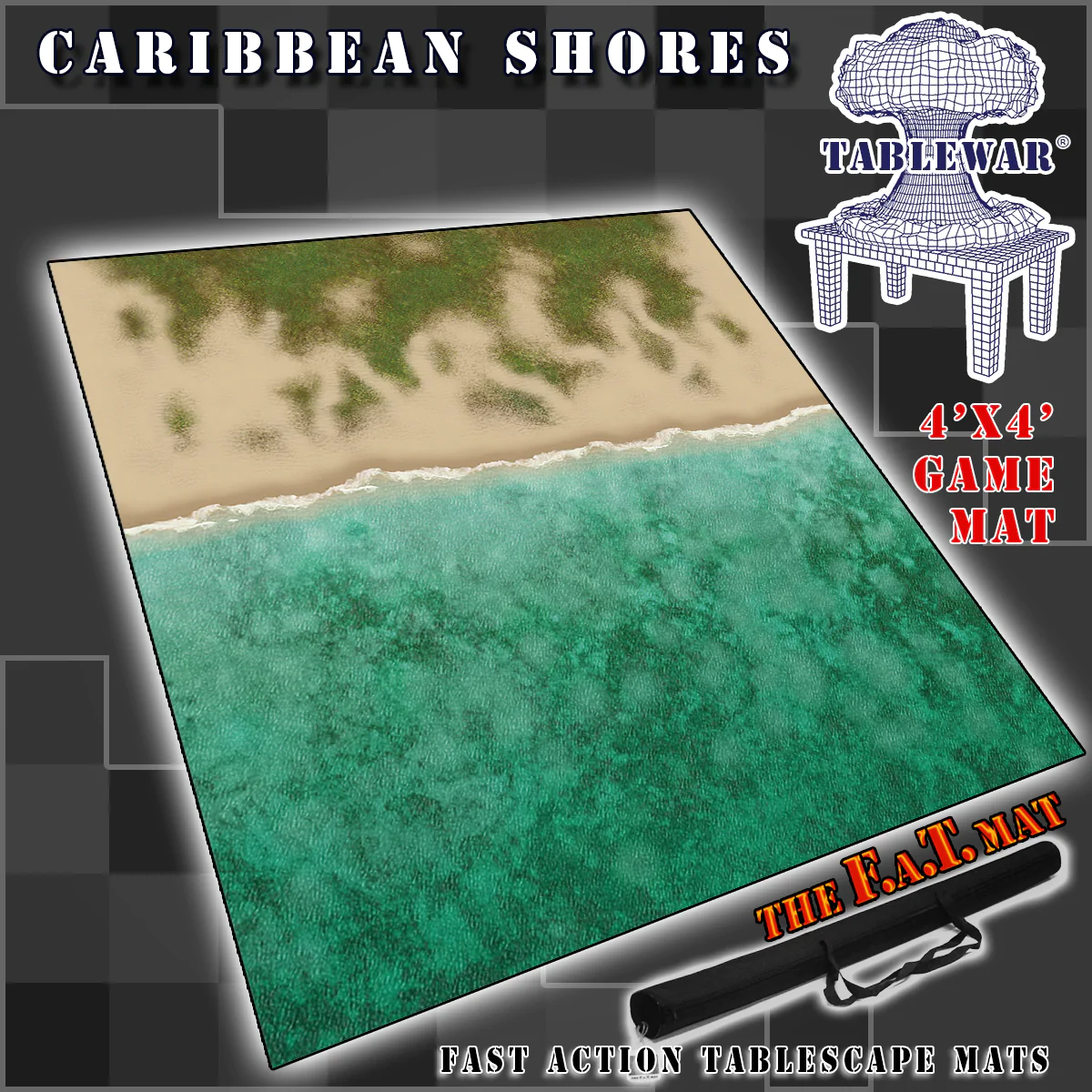 F.A.T. Mats: Caribbean Shores 4x4 Gaming Mat