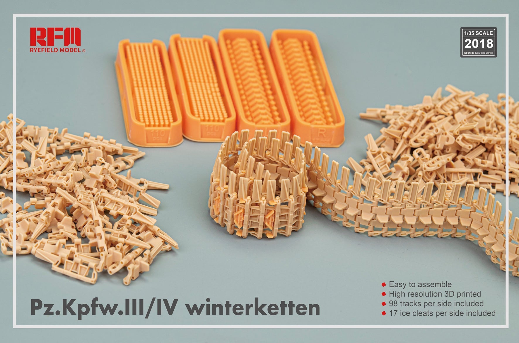 RFM: 1/35 Pz.Kpfw. III/IV Winterketten 3D Printed Workable Track Links