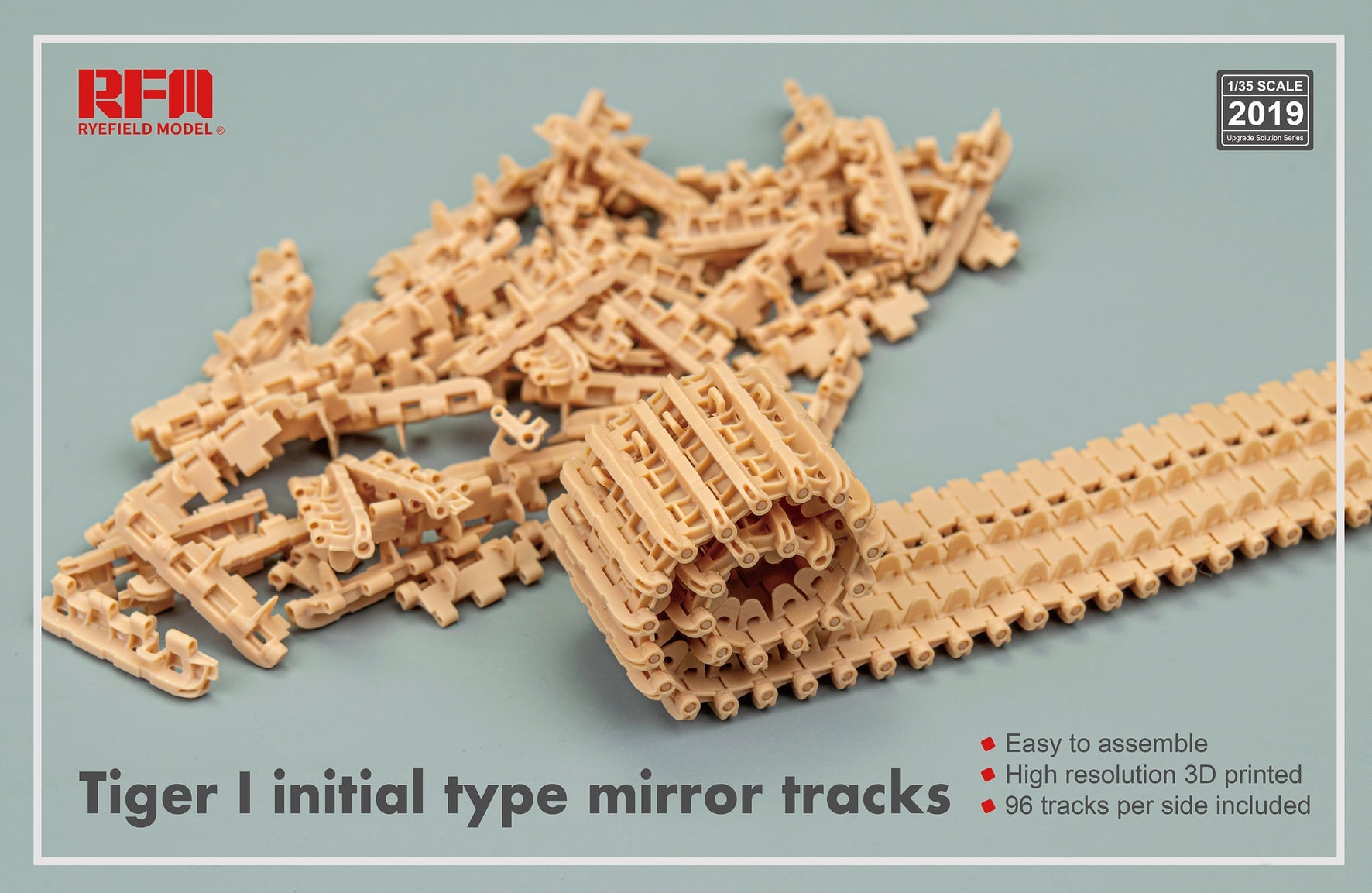 RFM: 1/35 Tiger I Initial Type Mirror Tracks 3D Printed Workable Track Links