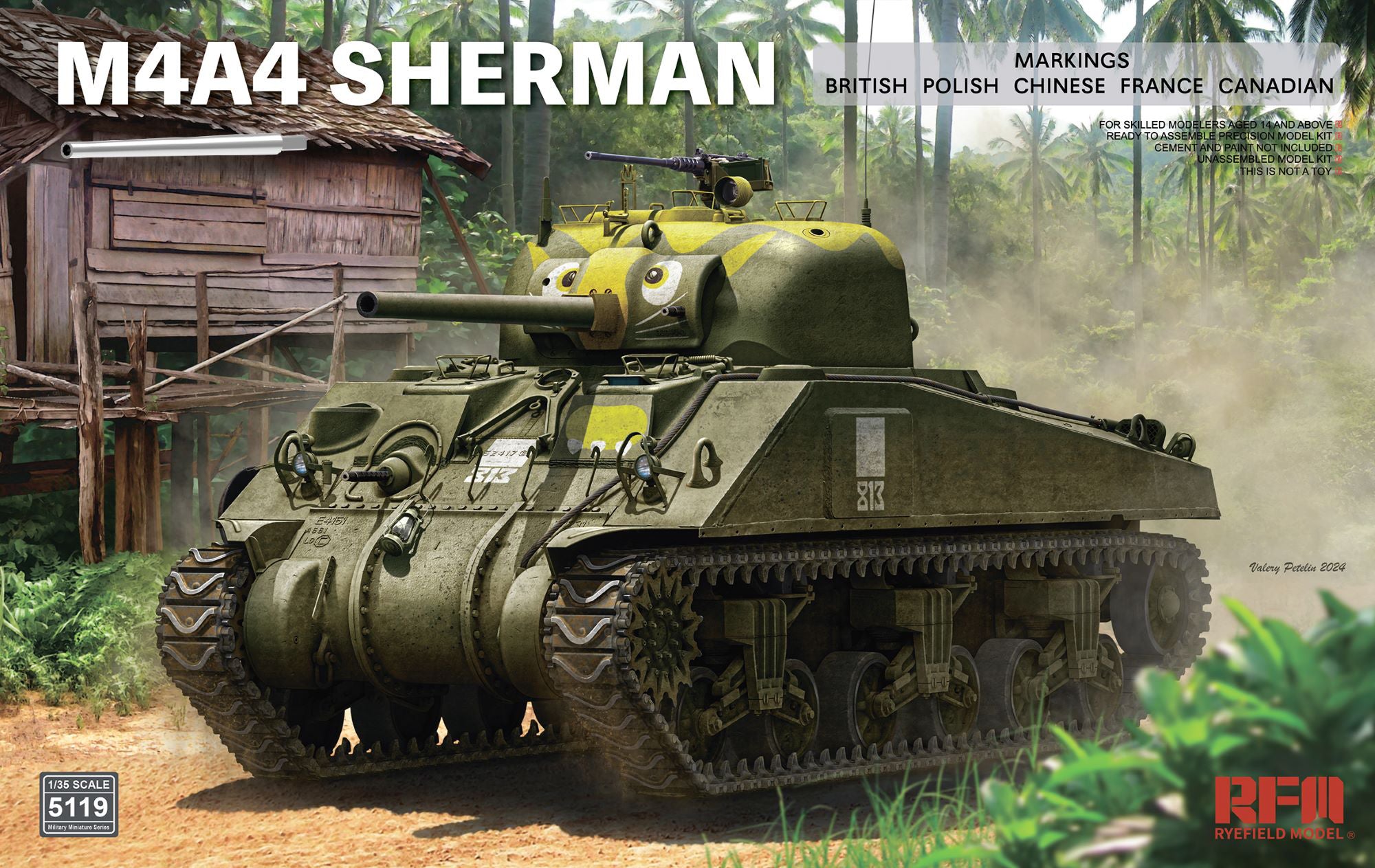 RFM: 1/35 M4A4 Sherman w/ Workable Tracks & Metal Barrel