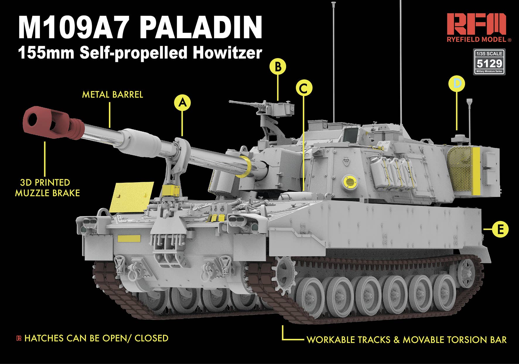 RFM: 1/35 M109A7 Paladin Self-Propelled Howitzer