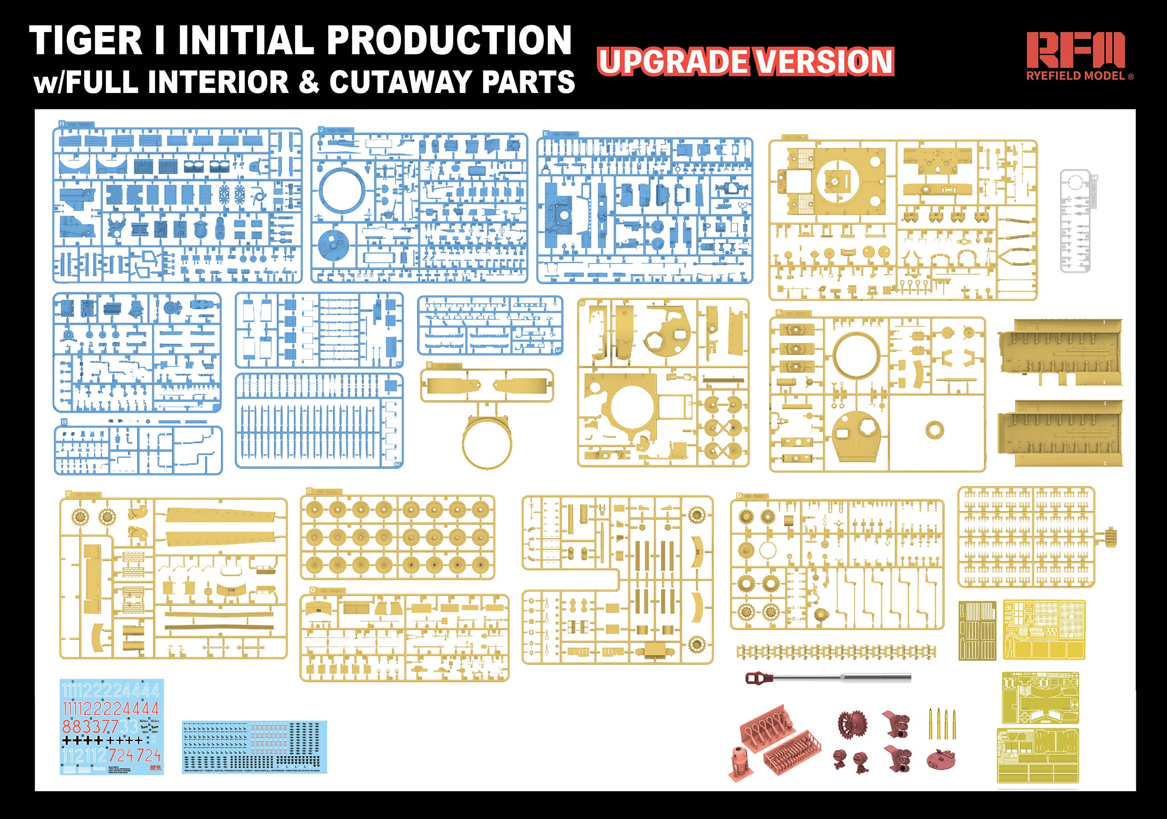 RFM: 1/35 Pz.Kpfw. VI Ausf. E Tiger I Initial Production Upgrade Edition (w/Full Interior & Cutaway Parts)