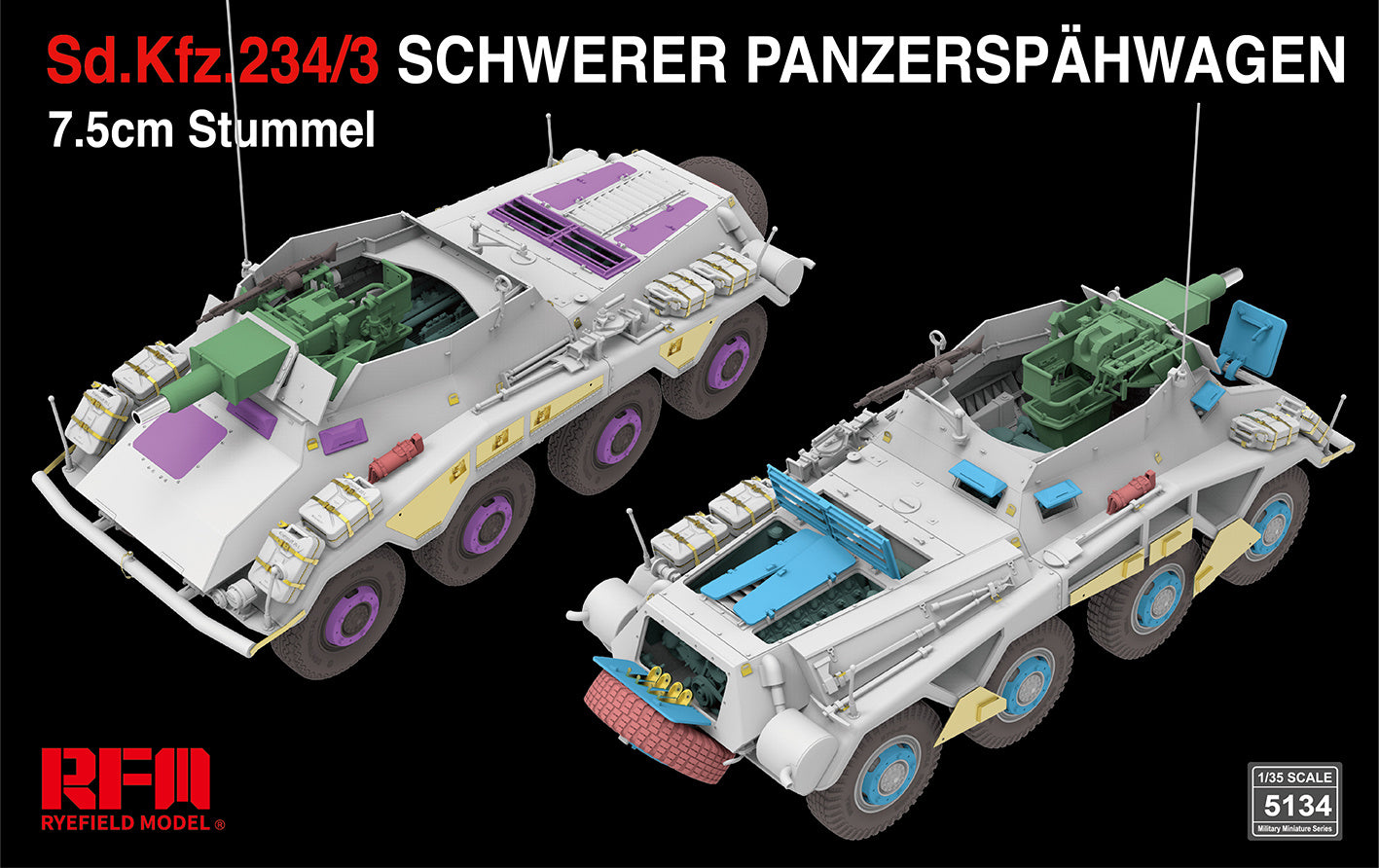 RFM: 1/35 Sd.Kfz.234/3 Schwerer Panzerspahwagen 7.5cm Stummel