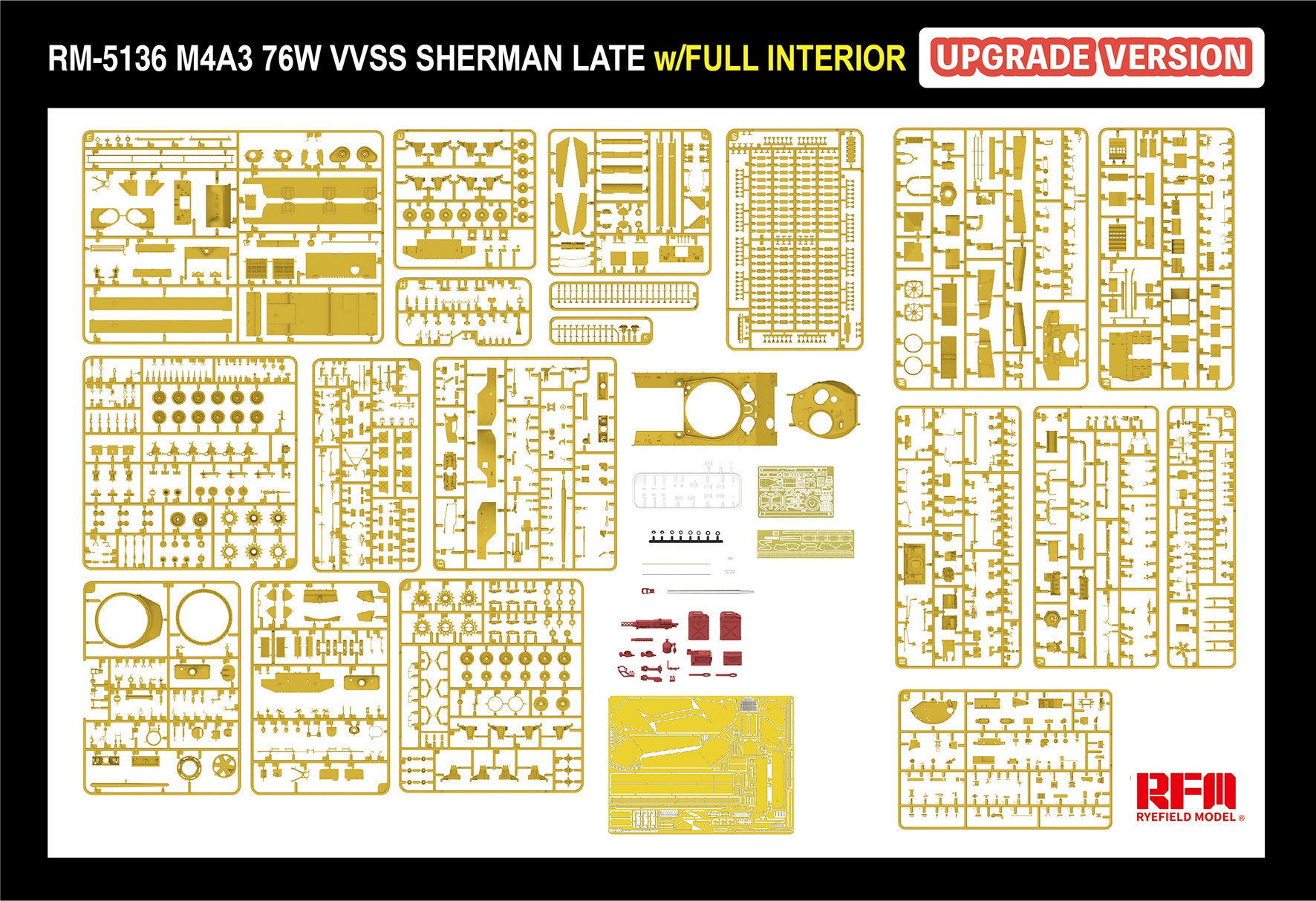RFM: 1/35 M4A3 76W VVSS Sherman Late with Full Interior Updated Version