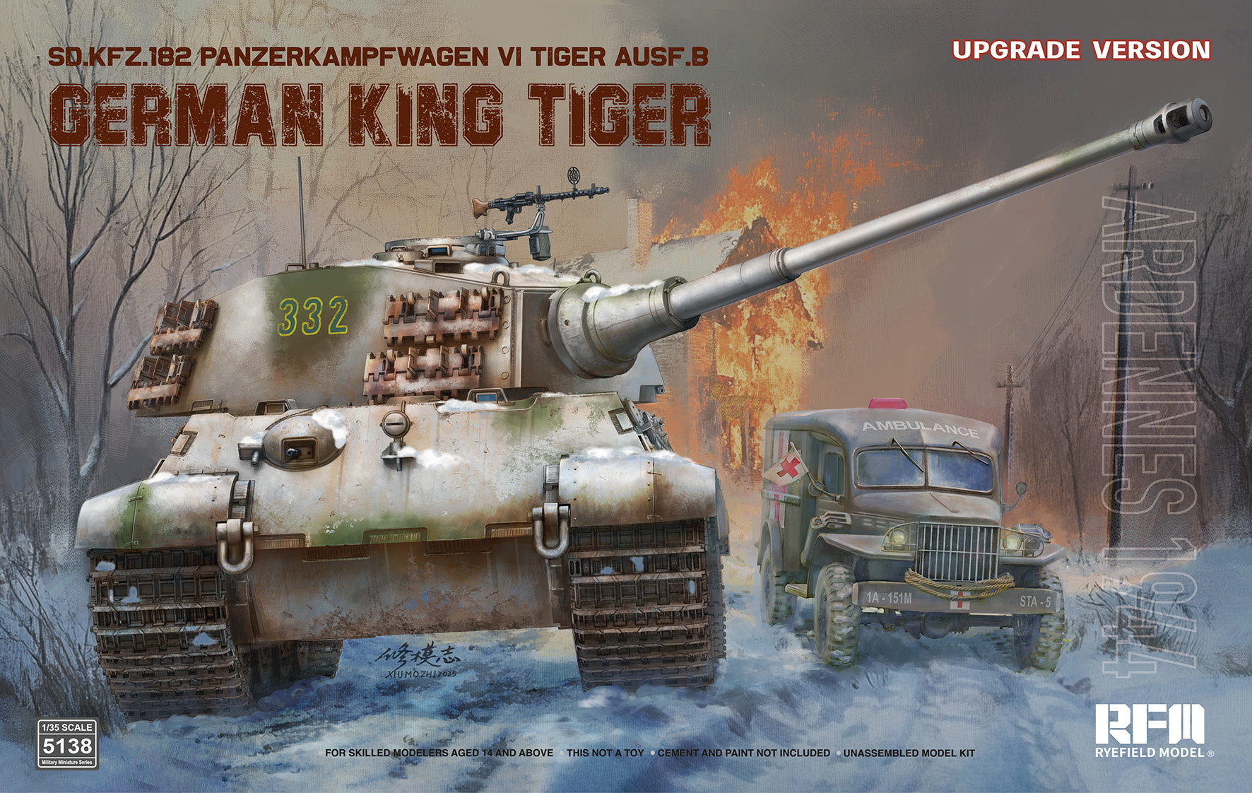RFM: 1/35 Sd.Kfz. 182 Pz.Kpfw.VI Ausf.B German King Tiger Ardennes 1944 (Upgrade Version)