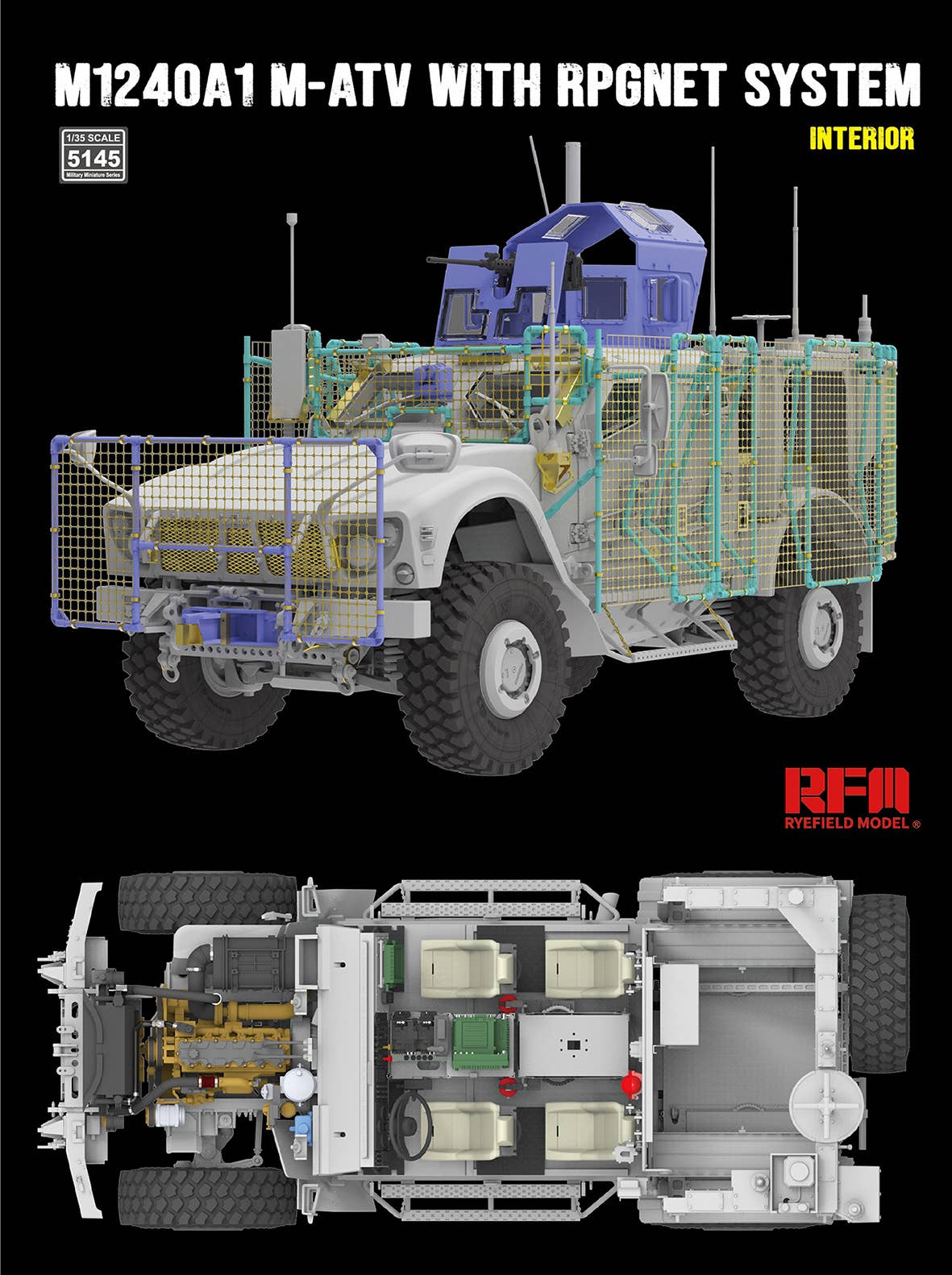RFM: 1/35 U.S MRAP All Terrain Vehicle M1240A1 M-ATV with RPGNET System