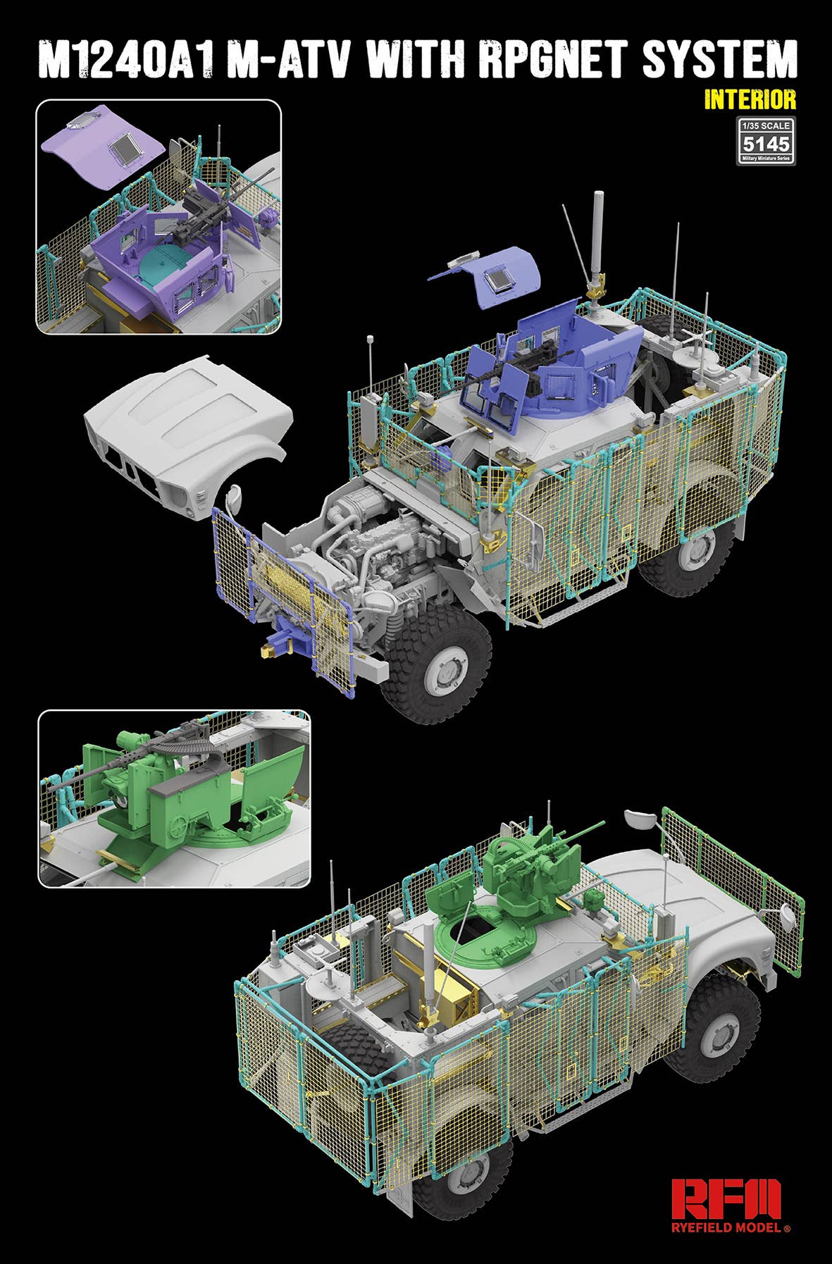 RFM: 1/35 U.S MRAP All Terrain Vehicle M1240A1 M-ATV with RPGNET System