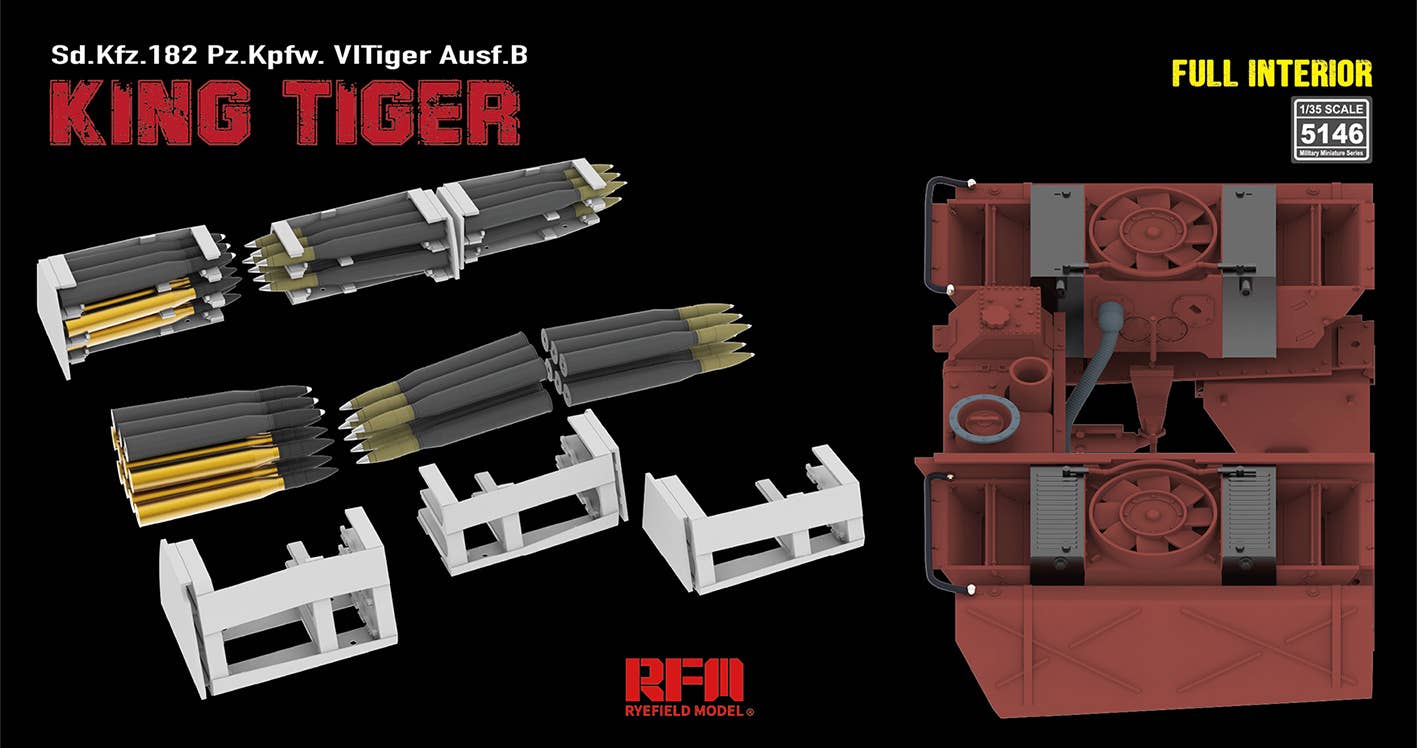 RFM: 1/35 Sd.Kfz. 182 Pz.Kpfw. VI Tiger Ausf. B King Tiger w/ Full Interior