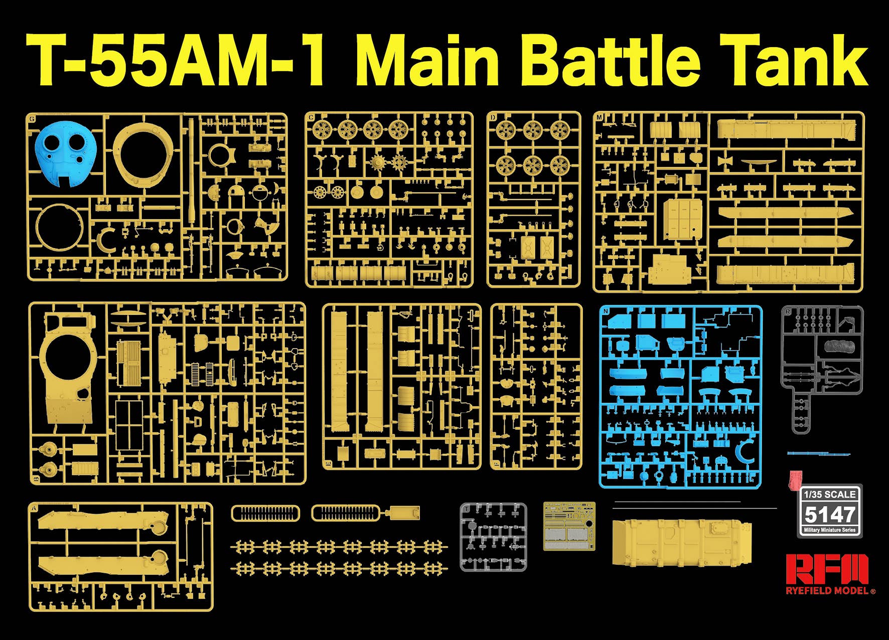 RFM: 1/35 T-55AM-1 Main Battle Tank w/ workable tracks
