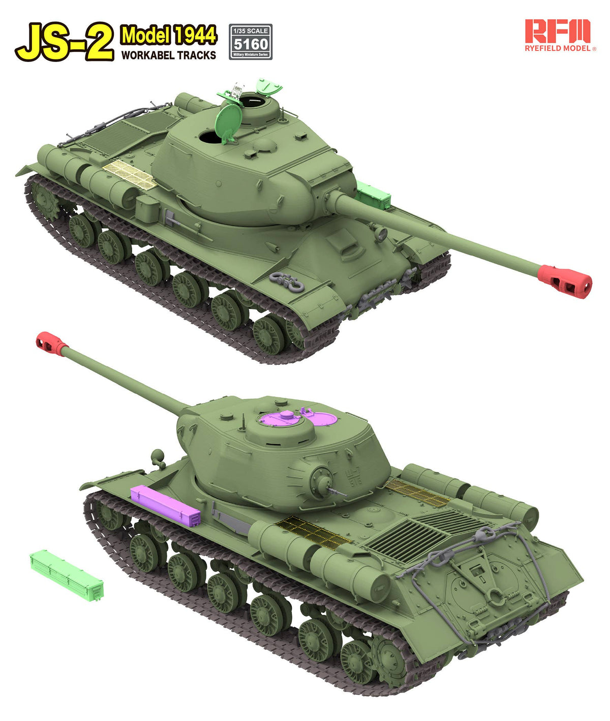 RFM: 1/35 JS-2 Model 1944 Heavy Tank w/Workable Tracks