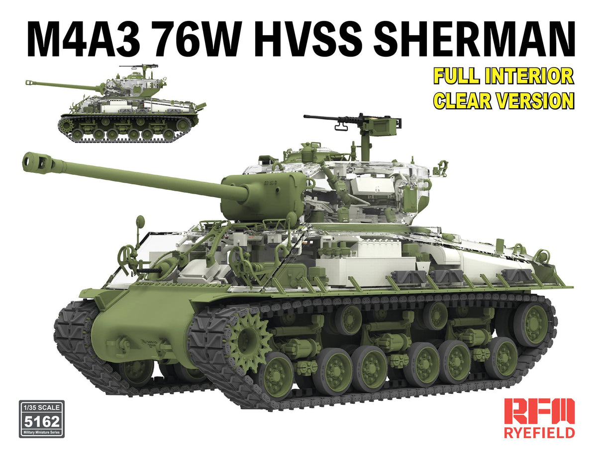 RFM: 1/35 M4A3 76W HVSS SHERMAN Full Interior / Clear Version