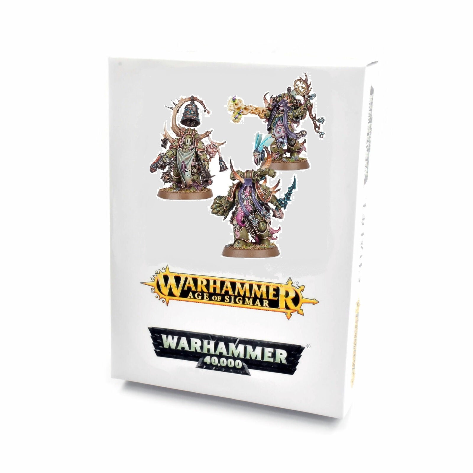 Chaos: Malignant Plaguecaster, Noxious Blightbringer, and Plague Marine Champion (Web)