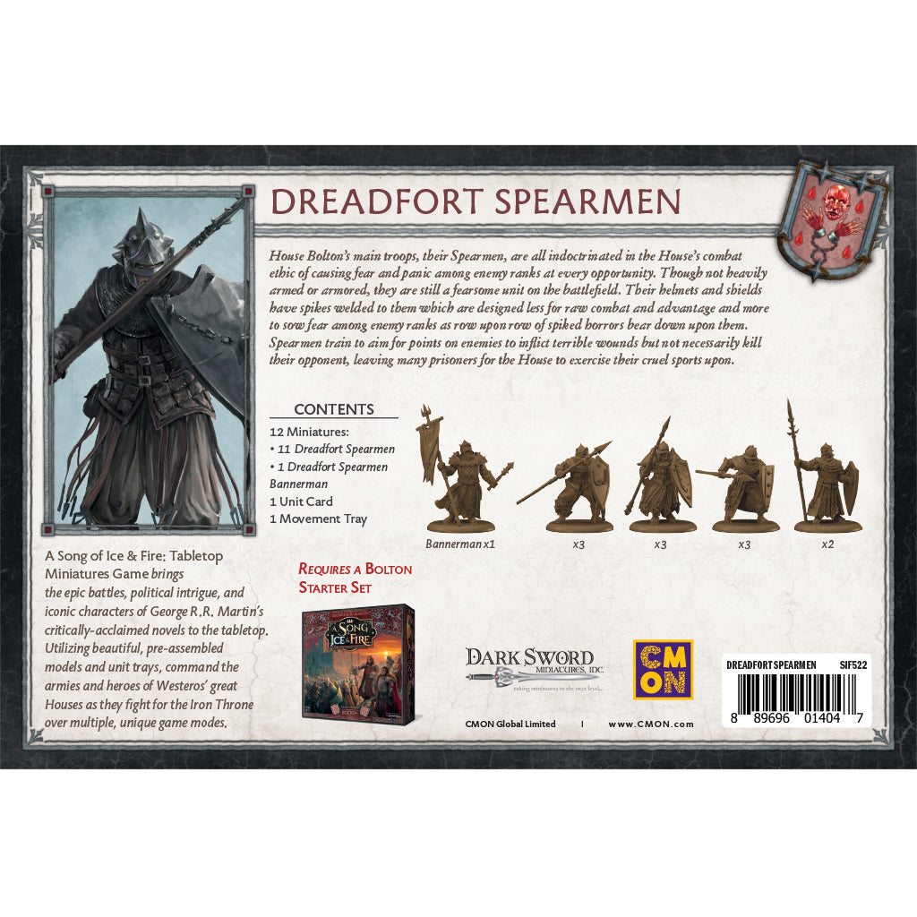 A Song of Ice and Fire - Tabletop Miniatures Game - House Bolton Dreadfort Spearmen