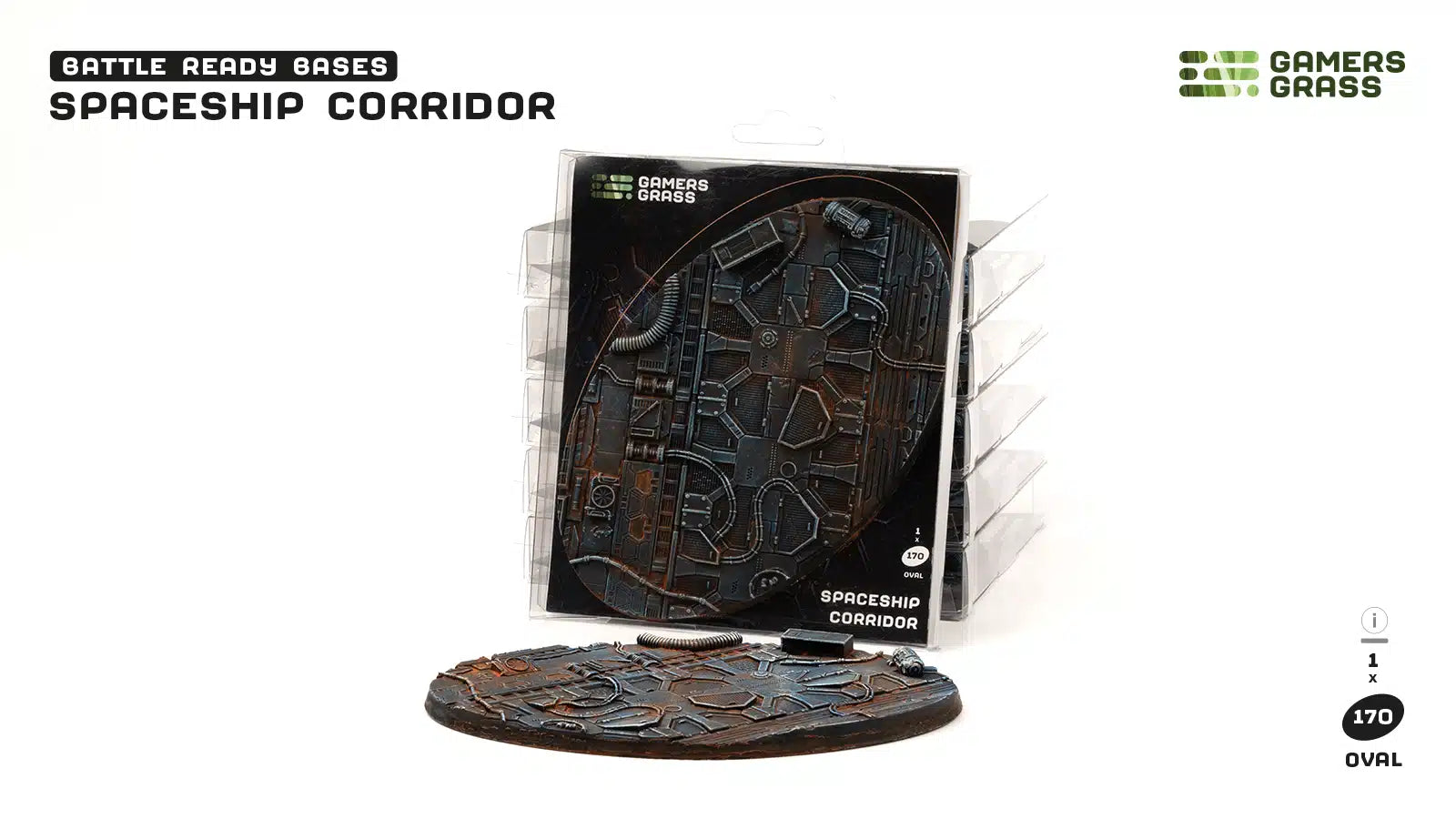 Gamers Grass: Battle Ready Bases - Spaceship Corridor - Oval 170mm (x1)