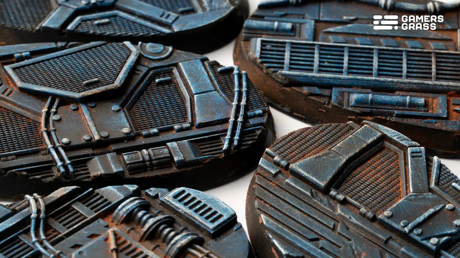 Gamers Grass: Battle Ready Bases - Spaceship Corridor - Oval 60mm (x4)