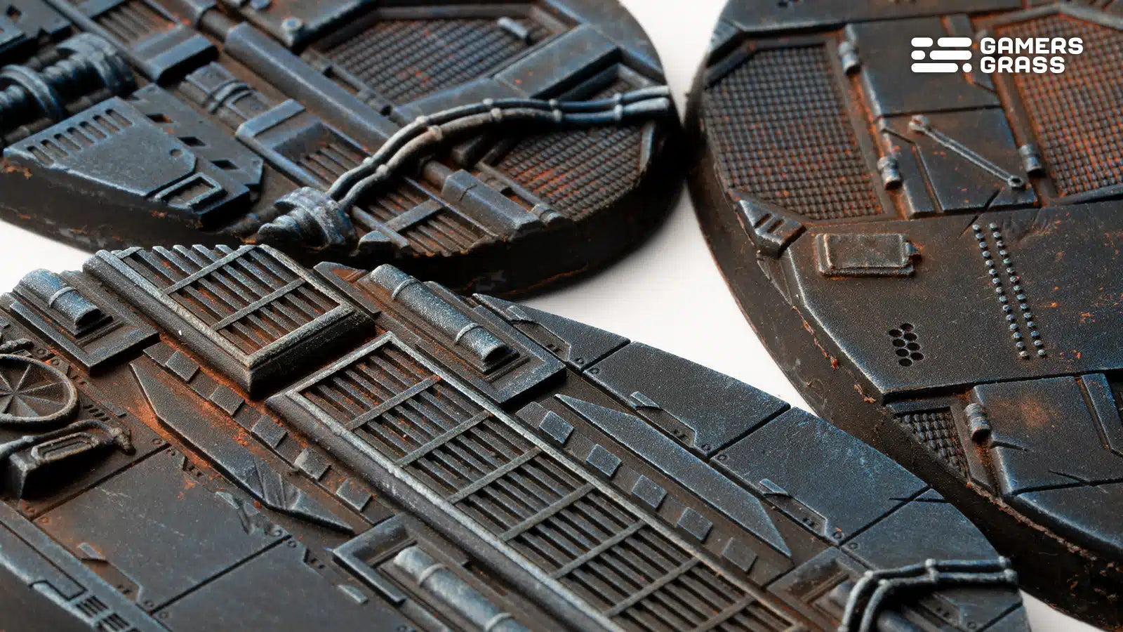 Gamers Grass: Battle Ready Bases - Spaceship Corridor - Oval 75mm (x3)