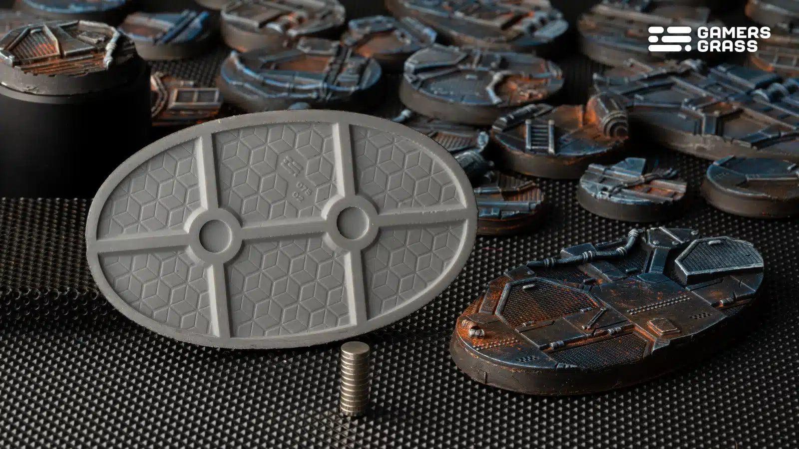 Gamers Grass: Battle Ready Bases - Spaceship Corridor - Oval 75mm (x3)