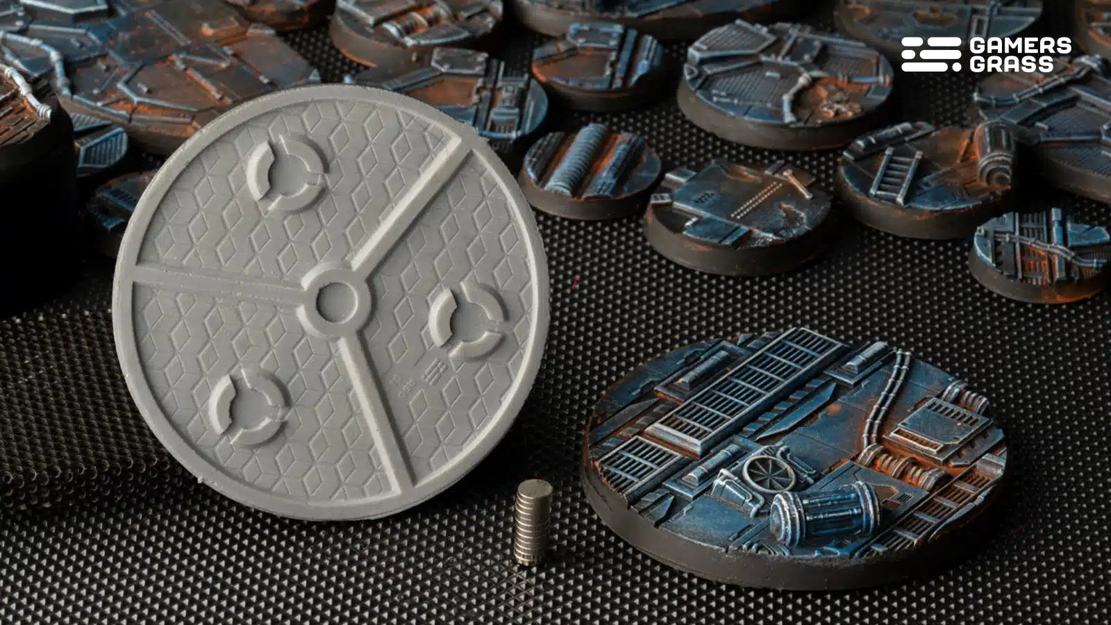 Gamers Grass: Battle Ready Bases - Spaceship Corridor - Round 60mm (x2)