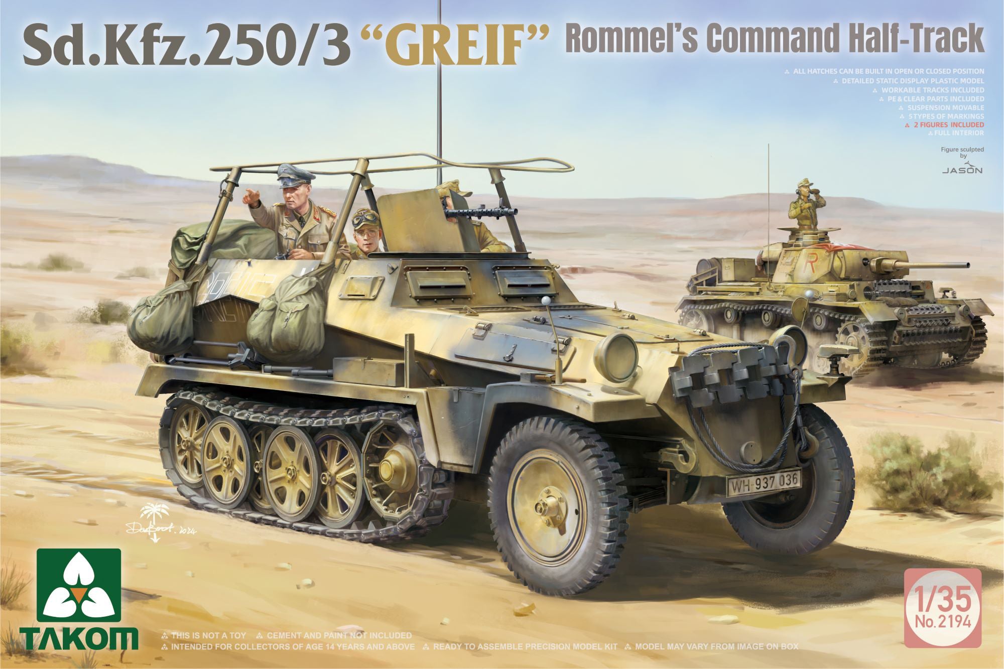 Takom: 1/35 Sd.Kfz.250/3 “GREIF” Rommel’s Command Half-Track